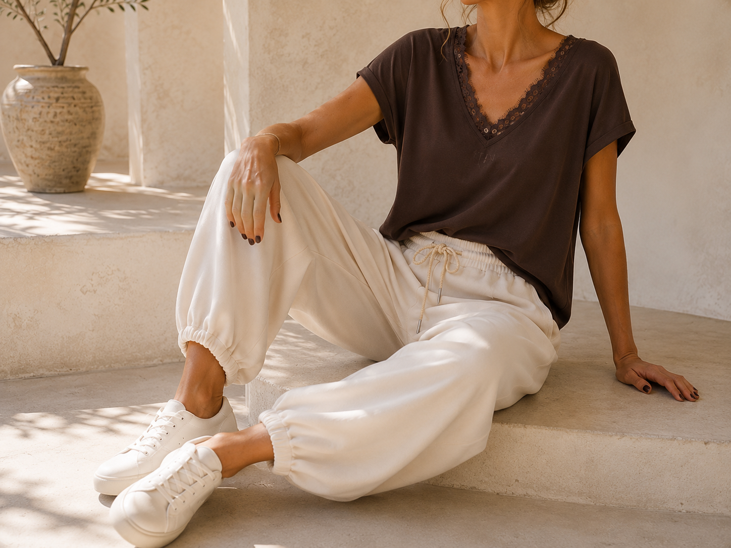Ballon-Jogpant Amaris – lässige Basic Pants für jeden Tag Made in Italy 34-42/44