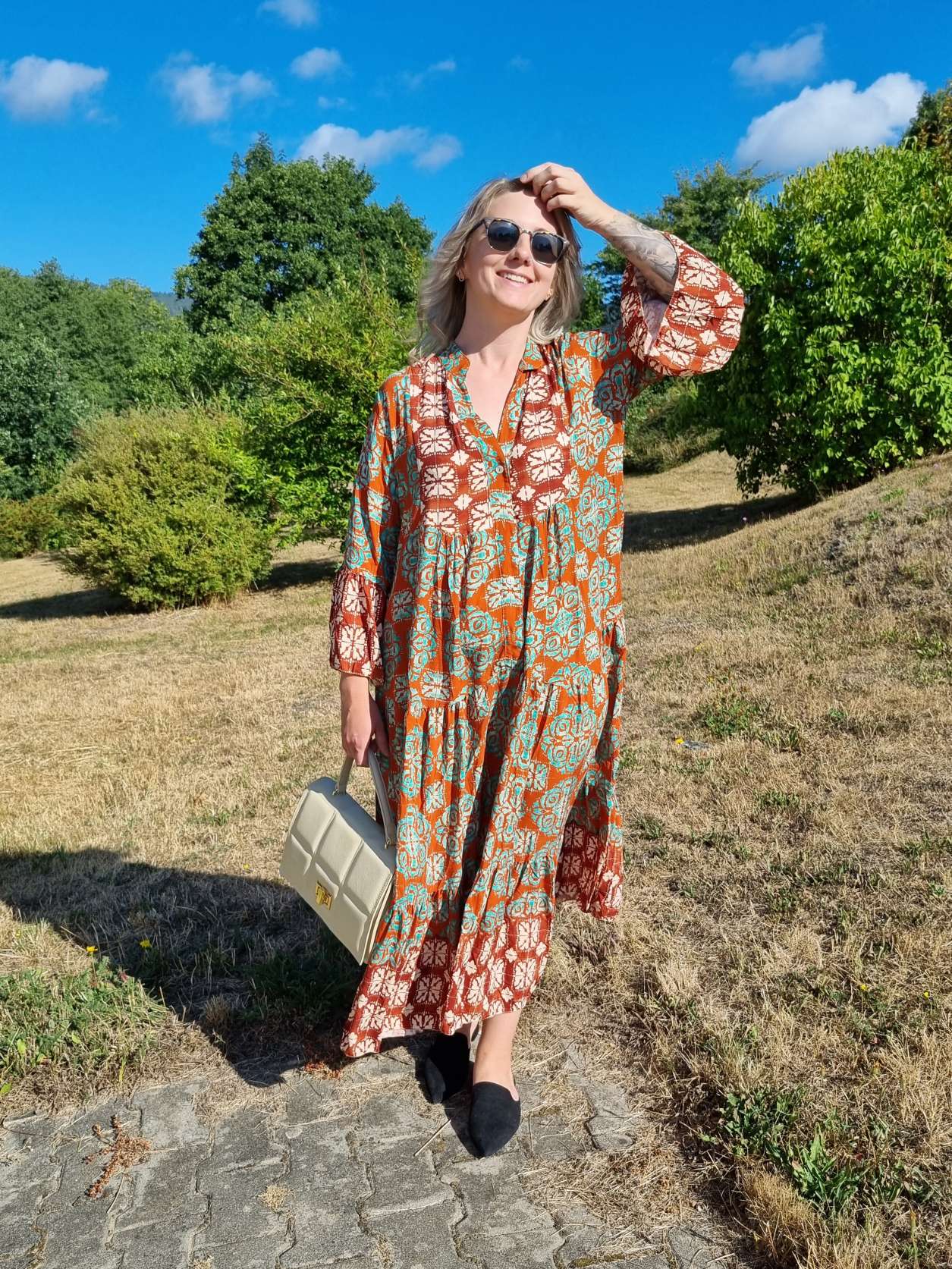 MAXI TUNIKA DRESS ISABELL ROST MINT 34-40/42 Made in Italy langes Kleid Hängerchen Tunikakleid MAXI TUNIKA DRESS ISABELL ROST MINT 34-40/42 Made in Italy langes Kleid Hängerchen Tunikakleid