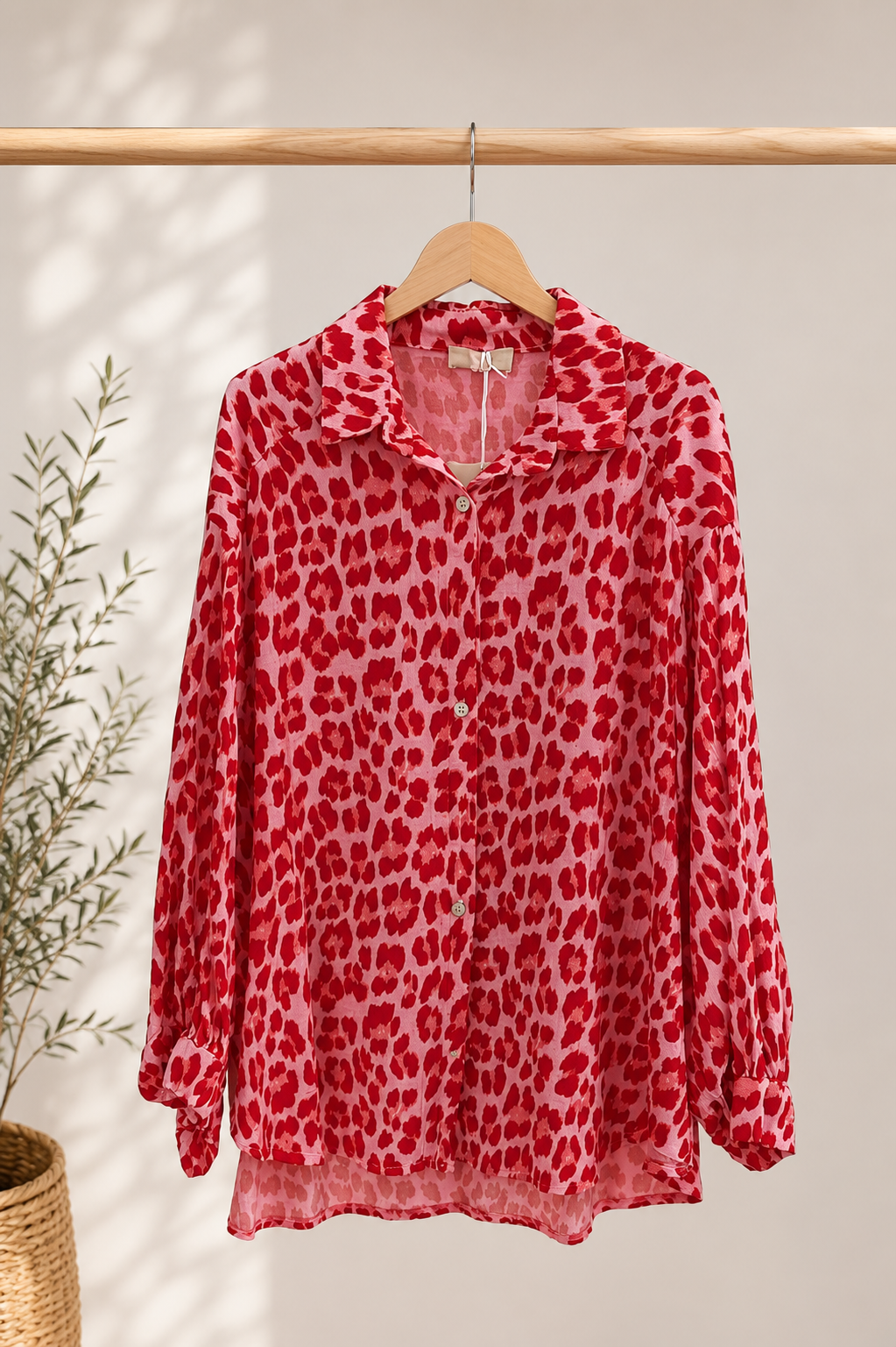 MUSSELIN BLUSE MEGAN LEO KURZ Made in Italy 34-44