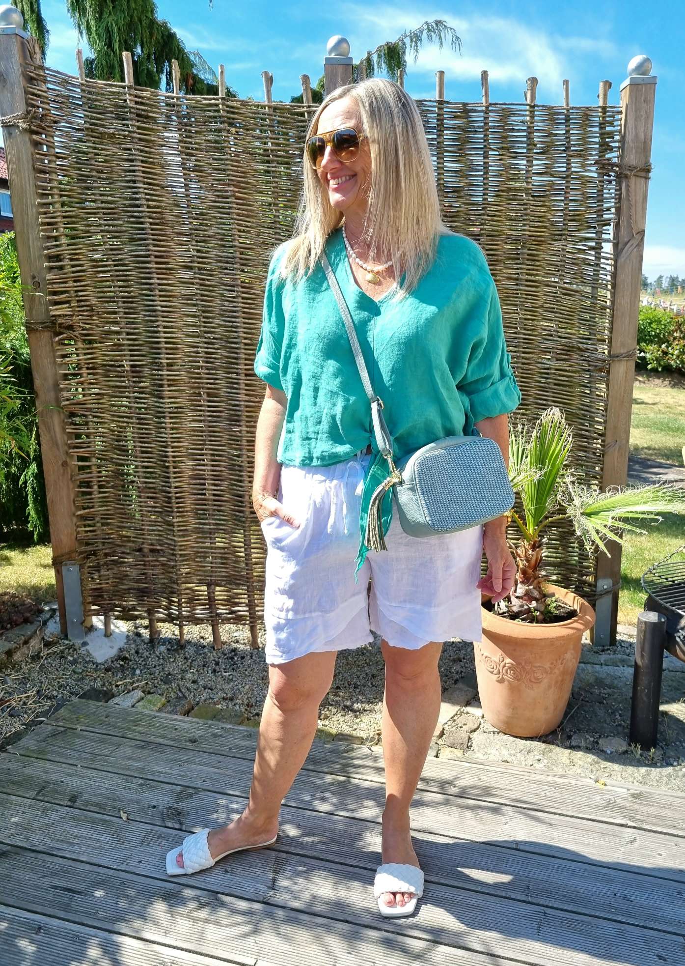LINEN BLUSEN SHIRT CARINA GRÜN 34-40/42 Made in Italy Basic Shirt kurzarm Leinen T-Shirt Hemd LINEN BLUSEN SHIRT CARINA GRÜN 34-40/42 Made in Italy Basic Shirt kurzarm Leinen T-Shirt Hemd