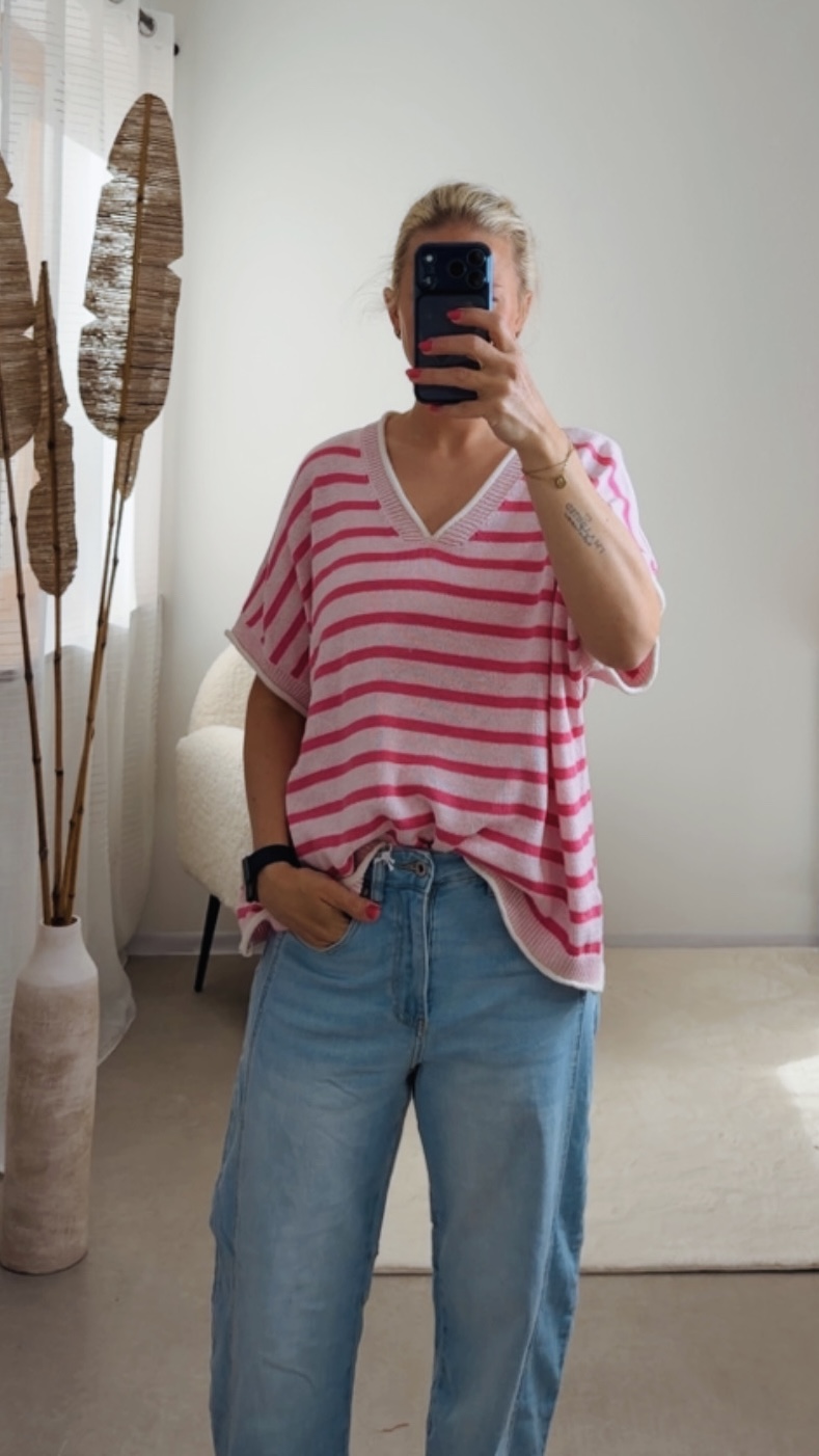 Strickpullover Torri Stripes Made in Italy 34-40/42