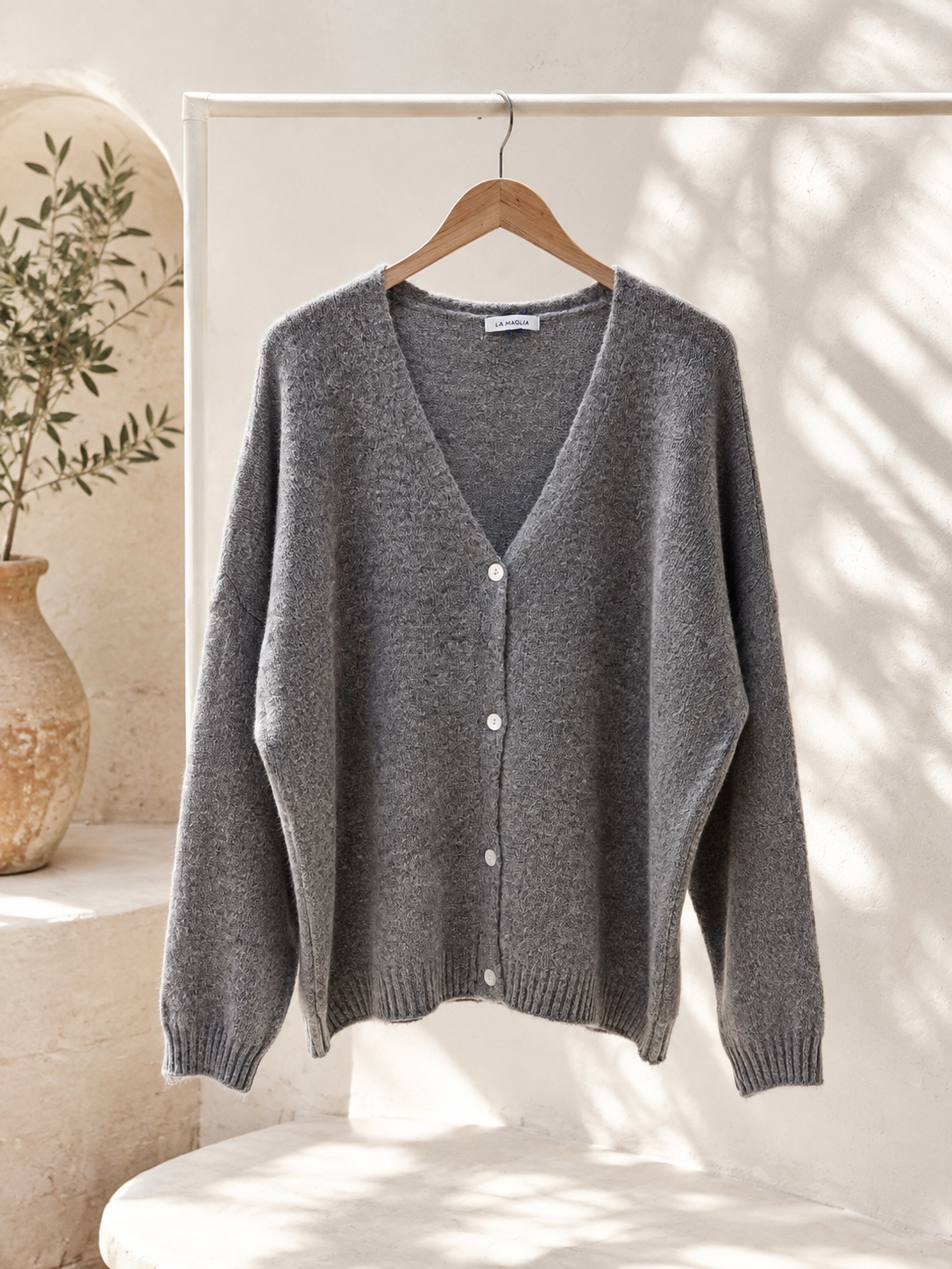 Agnetha – Oversize Alpaka Strickjacke | Made in Italya Cardigan  34-44