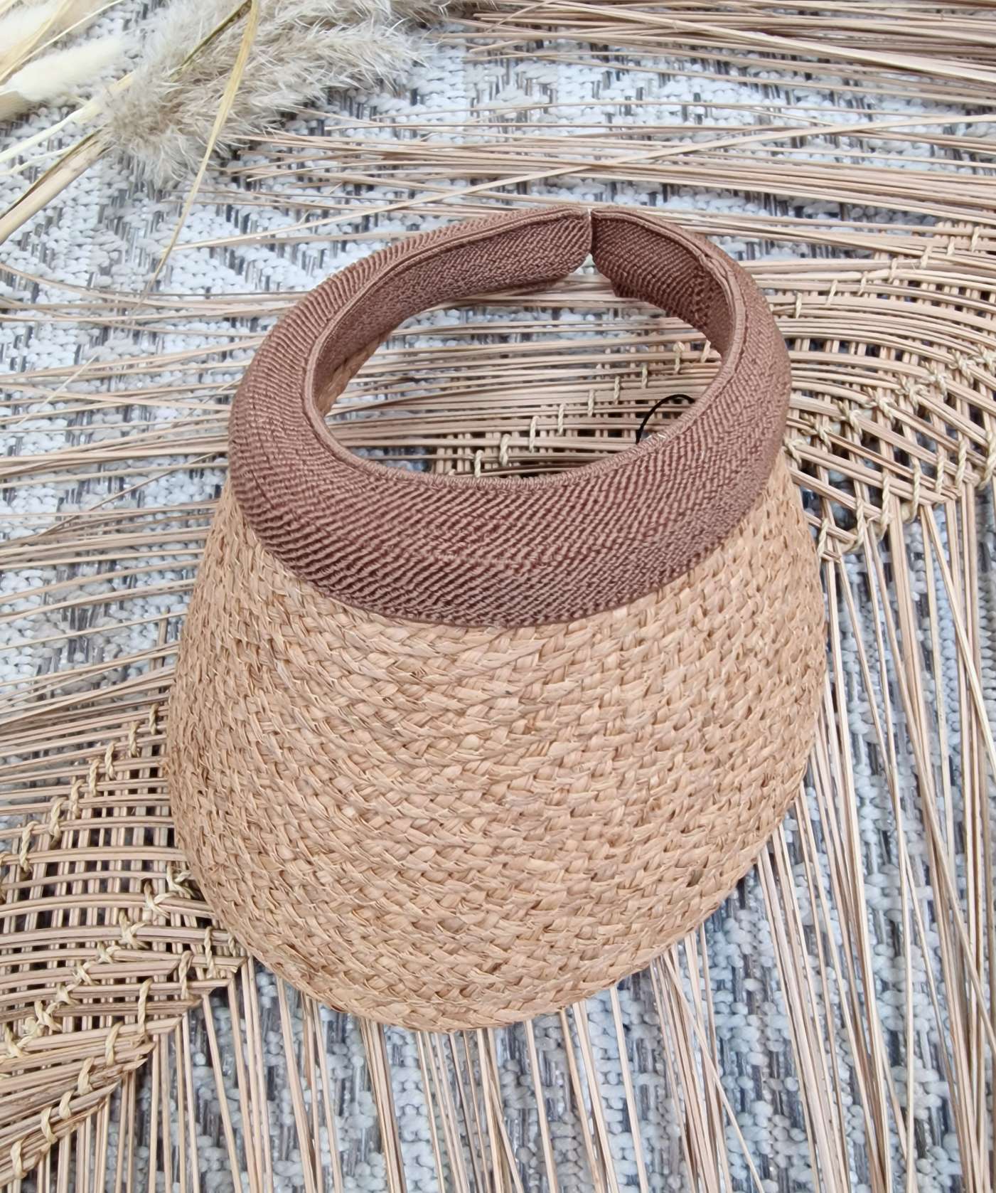 TENNIS CAP DINA CAMEL Italy Design Schirm Mütze oben offen Sonnenhut