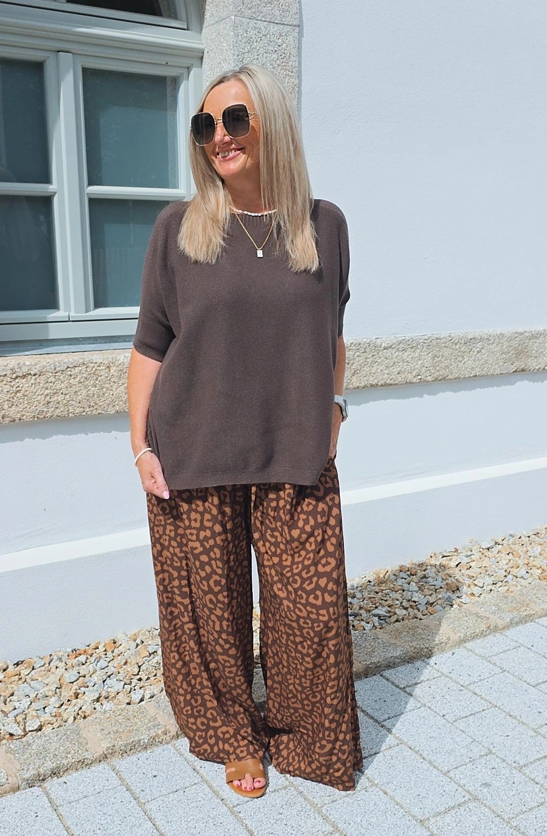 VISKOSE-STRICKSHIRT LEANDRA HALBARM 34-44 Made in Italy Kurzarm Pullover