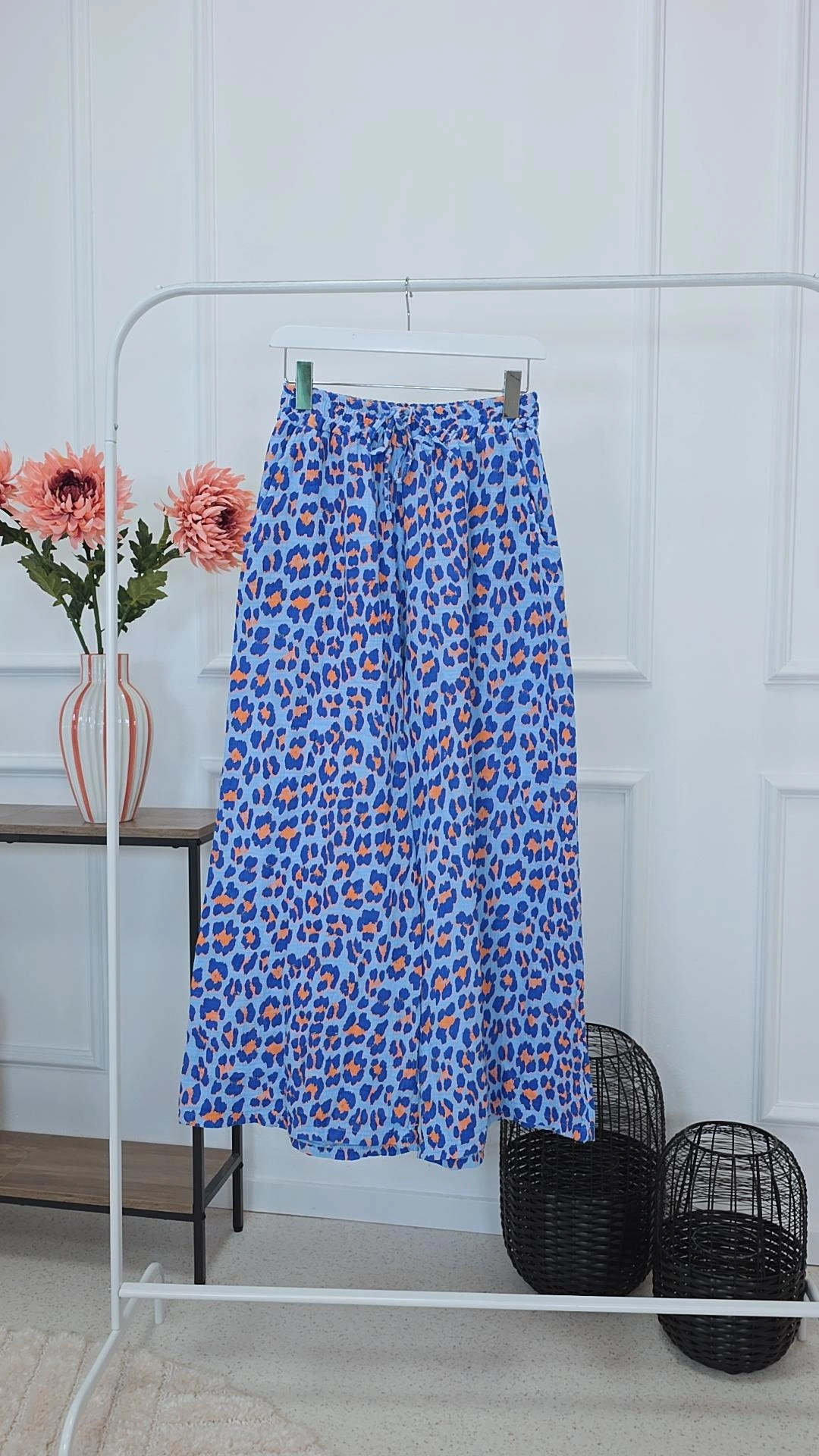 MUSSELIN HOSE SERENGETI LANG Made in Italy 34-42 Marlene Pants