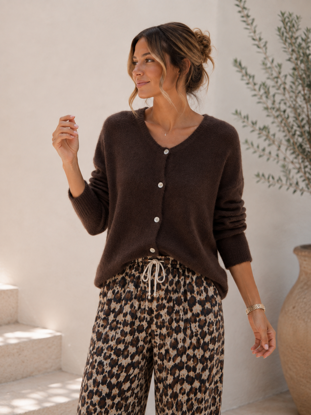 Kuschelige Strickjacke Elara mit Angora Made in Italy Gr 34-42
