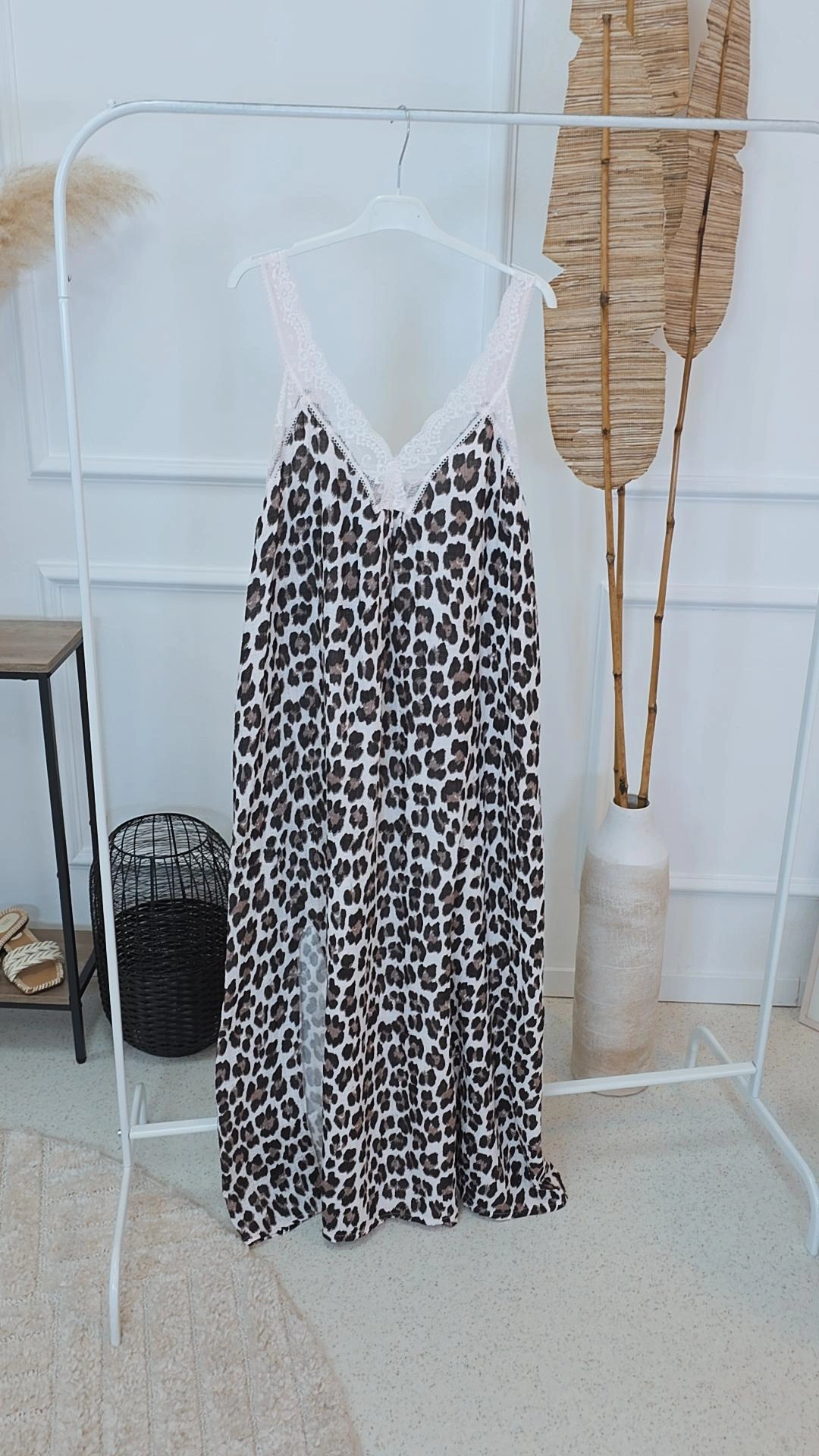 MUSSELIN LACE DRESS BAMBOO LEO Spitzenkleid Made in Italy  34-42/44