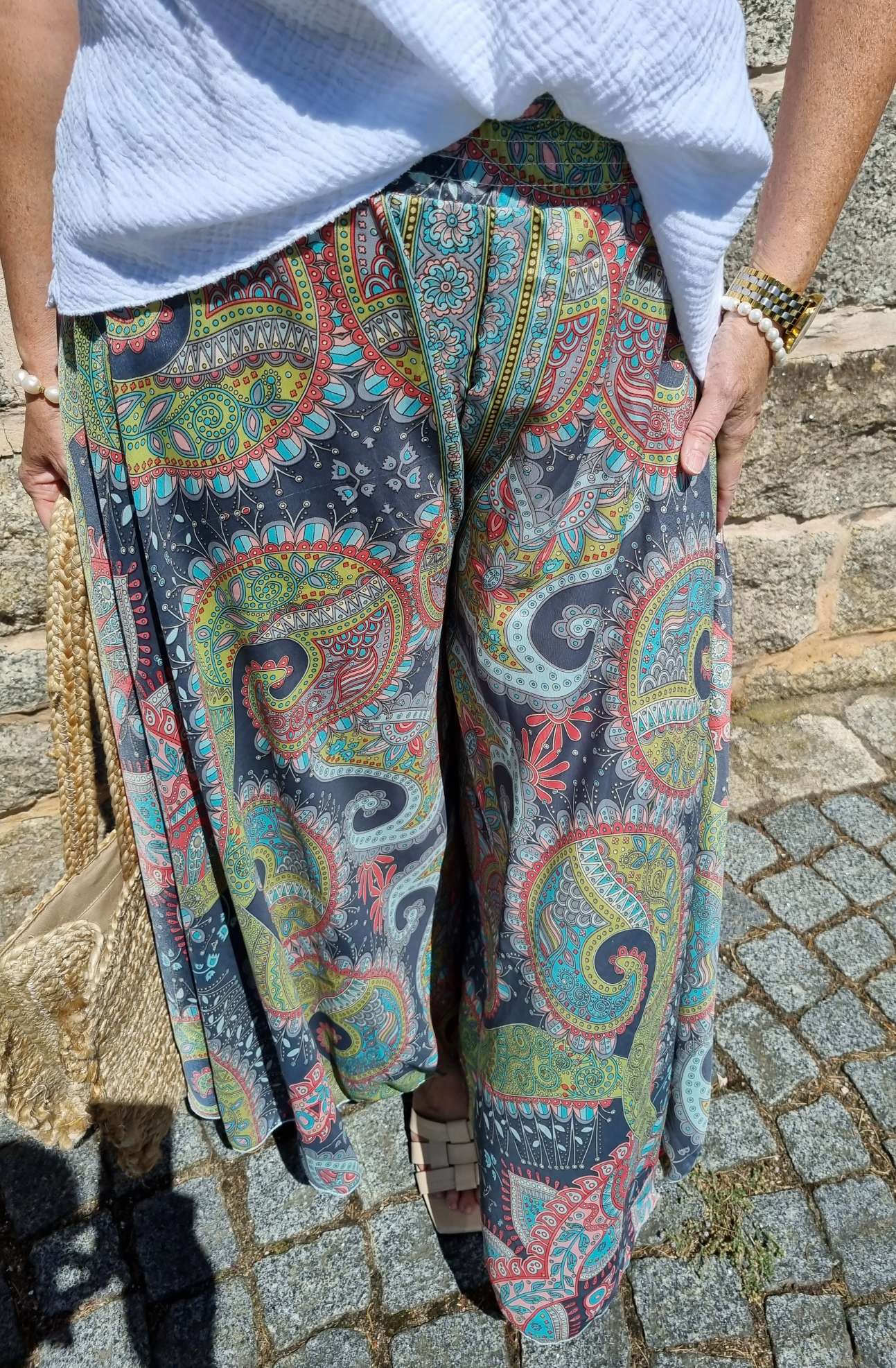 SILK HOSENROCK MALEDIVE GREY Grau Boho Bohemian Seide Hose Rock Skirt Beach Sommer 34-40/42 SILK HOSENROCK MALEDIVE GREY Grau Boho Bohemian Seide Hose Rock Skirt Beach Sommer 34-40/42