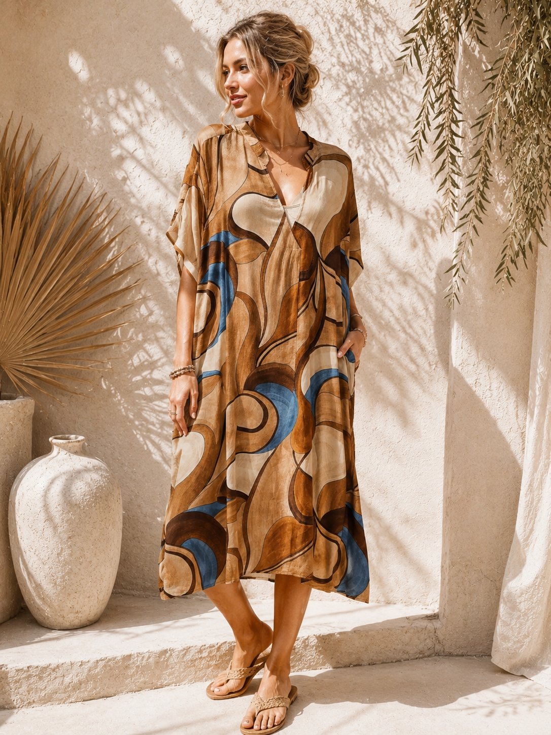 Kleid Sereia Ornamentmuster Made in Italy 34-42/44