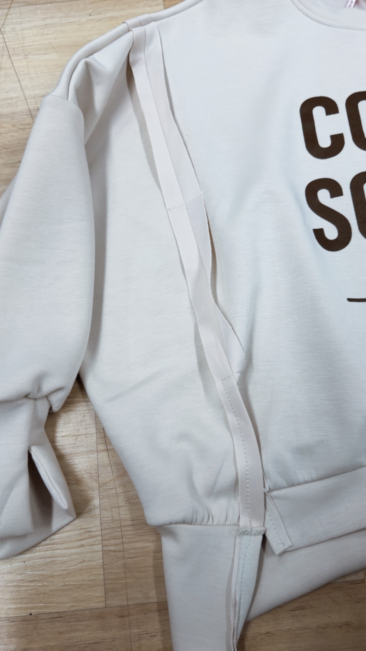Sweatshirt aus Butterstoff COFFEE SOVIETY SW0177 I Made in Italy 34-42/44