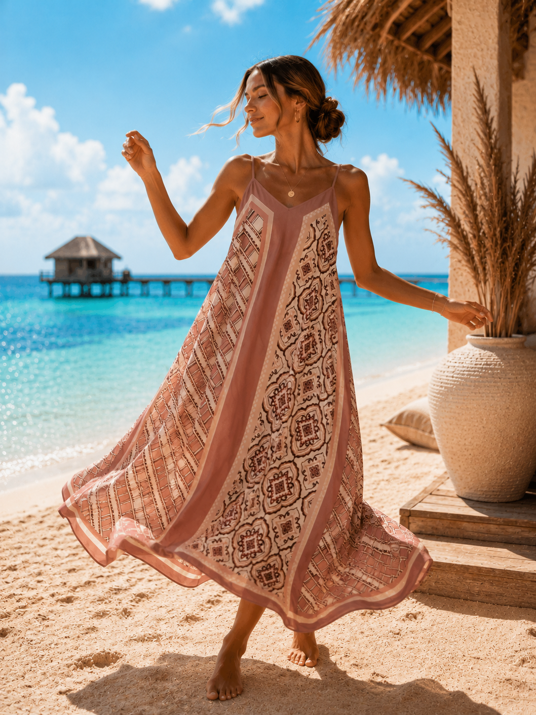Maxikleid Cordelia Seide mit raffiniertem Wendedesign Made in Italy 34-40/42