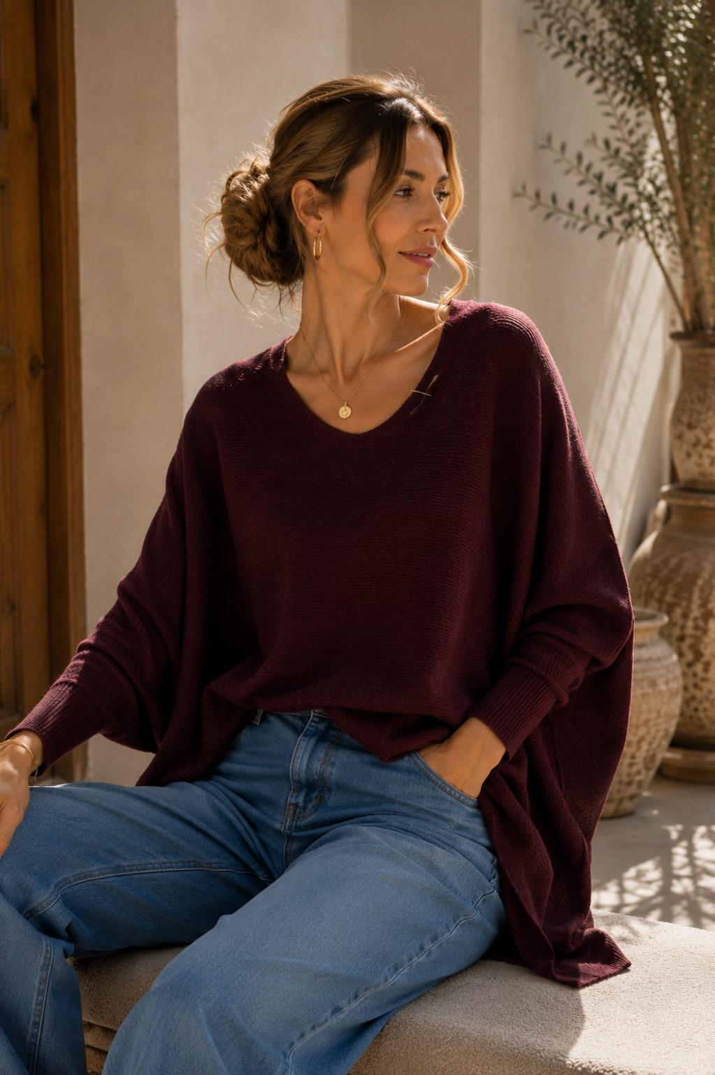OVERSIZE KNIT SWEATER SIGRID Made in Italy 34-44/46 Strick Pullover