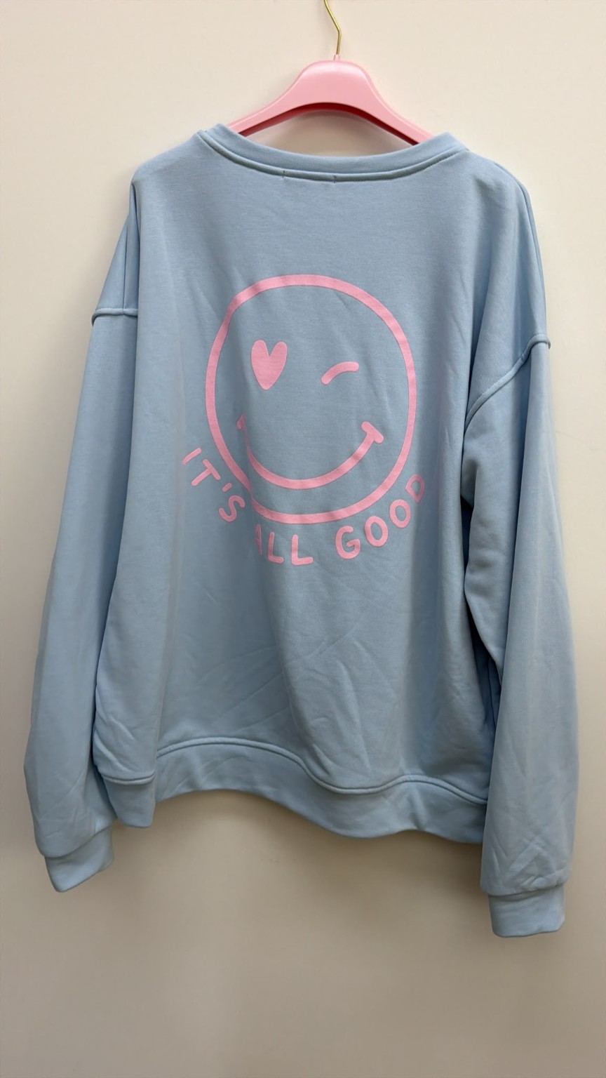 Sweatshirt „Happy Vibes NINA“ – Made in Italy
