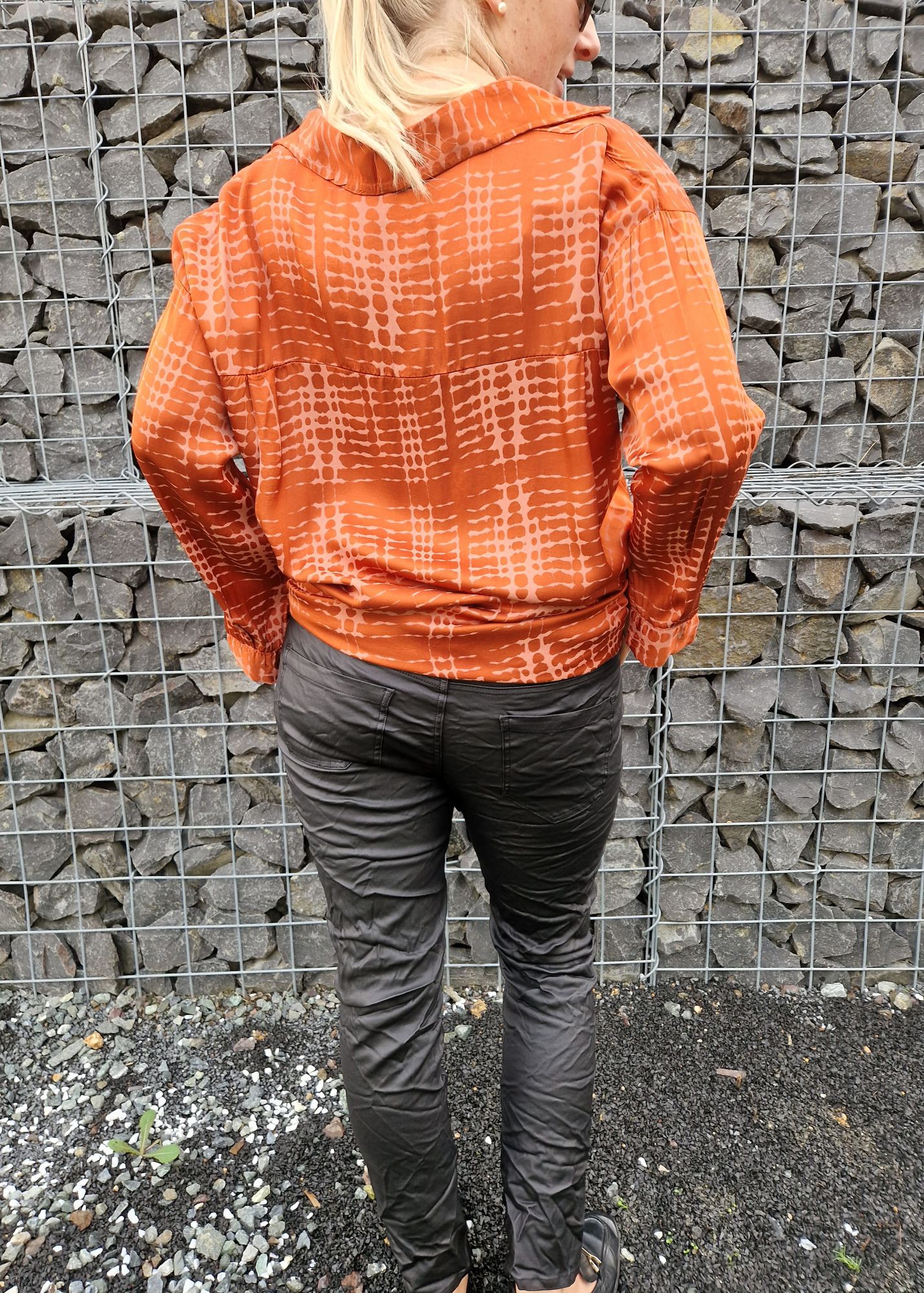 OVERSIZE BLUSE LUCY ROT 34-42 Made in Italy Seide Silk Longbluse Hemd OVERSIZE BLUSE LUCY ROT 34-42 Made in Italy Seide Silk Longbluse Hemd