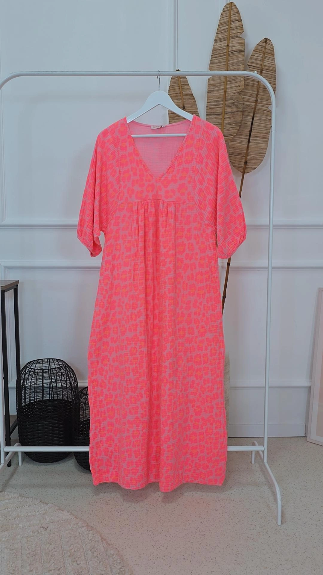 MUSSELIN OVERSIZE DRESS  MOMBASA NORMAL SIZE  LEO Kleid Made in Italy 34-42/44