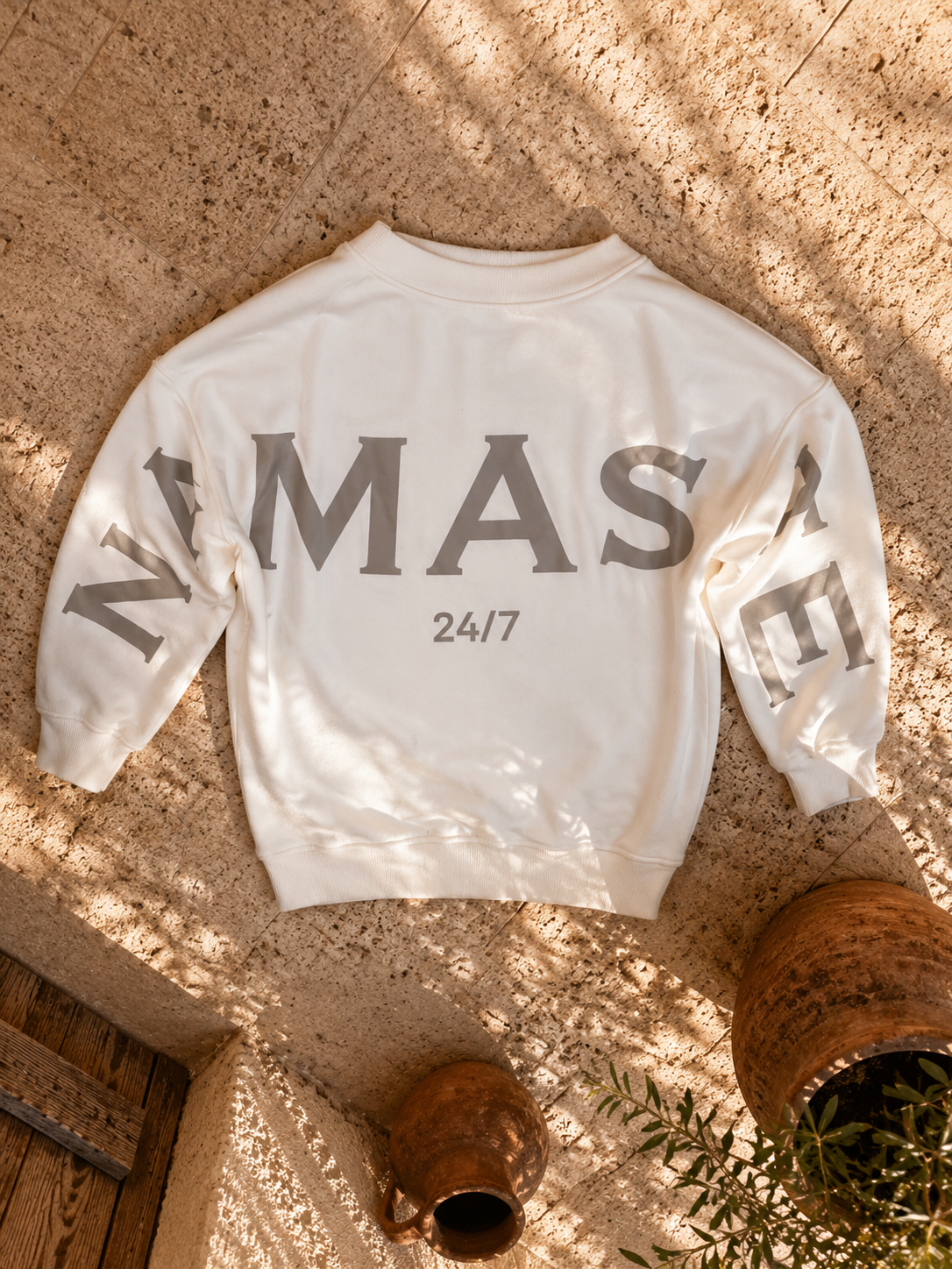 Sweatshirt „Namaste 24/7 Uni“ – Made in Italy | One Size bis ca. Gr. 42