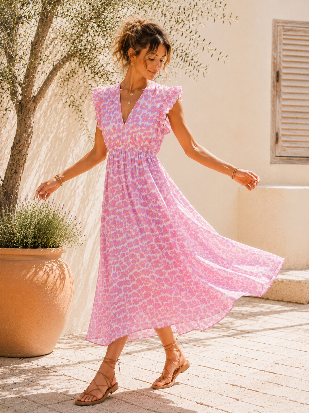Kleid Arusha – Musselinkleid mit Boho-Charme  – Made in Italy |  tragbar bis Größe 42/44