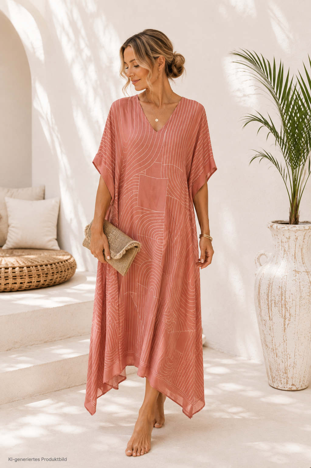 Maxi-Kleid Viskose-Seidenkleid Vanessa Made in Italy Gr. 34-42/44