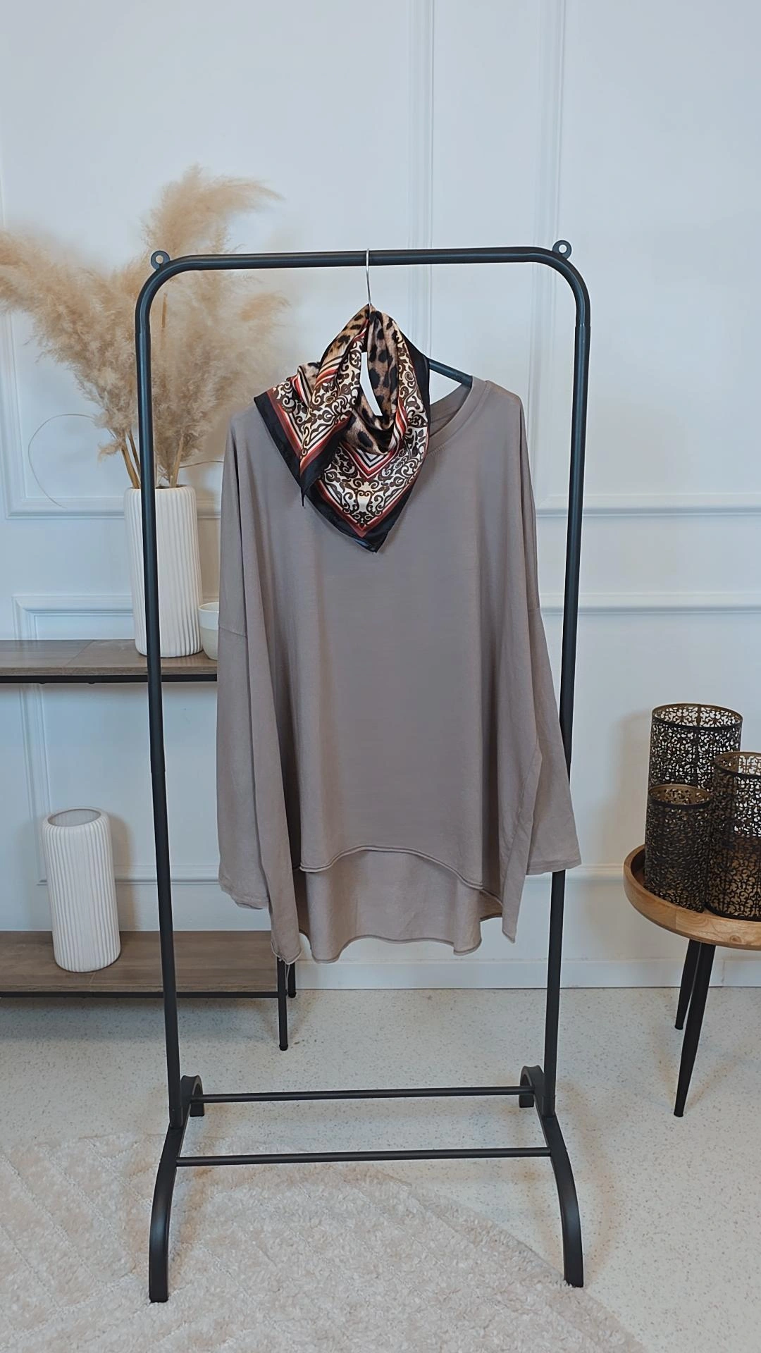 VOKUHILA SHIRT KATJA 34-44/46 Rundhals/Stonewashed Made in Italy