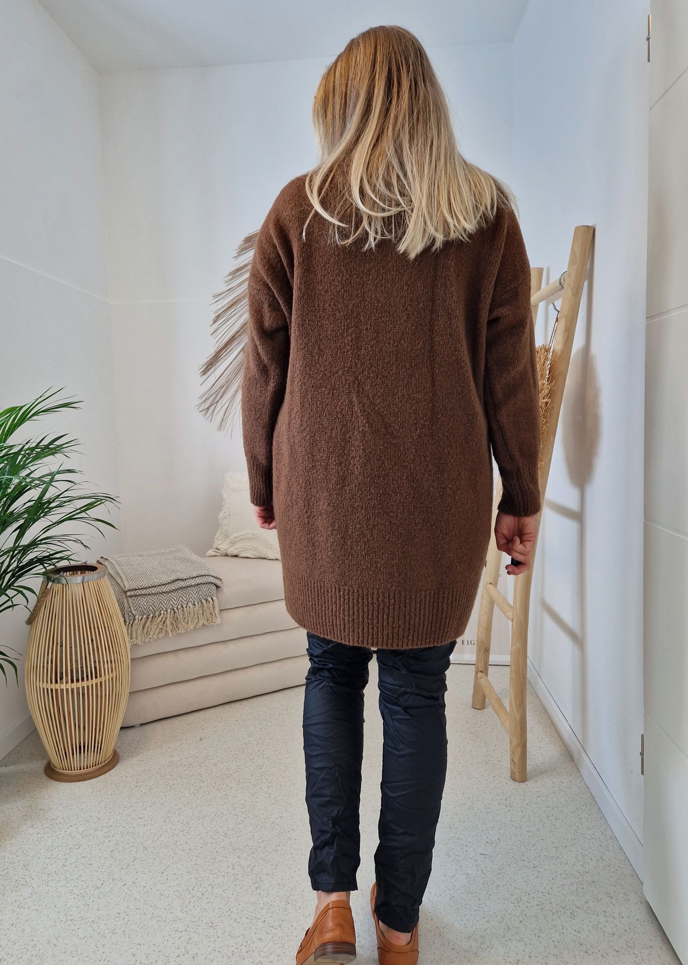 LONG KNIT SWEATER LUDOVIKA BRAUN Strick Pullover Kleid Made in Italy 34-42/44 LONG KNIT SWEATER LUDOVIKA BRAUN Strick Pullover Kleid Made in Italy 34-42/44