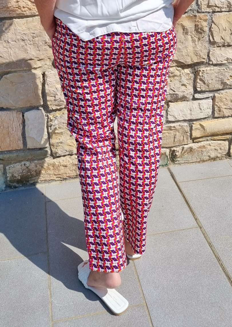 BASIC PANT VIVIAN PINK - Made in Italy dünne Sommer Hose Jogpant Variantenartikel BASIC PANT VIVIAN PINK - Made in Italy dünne Sommer Hose Jogpant Variantenartikel