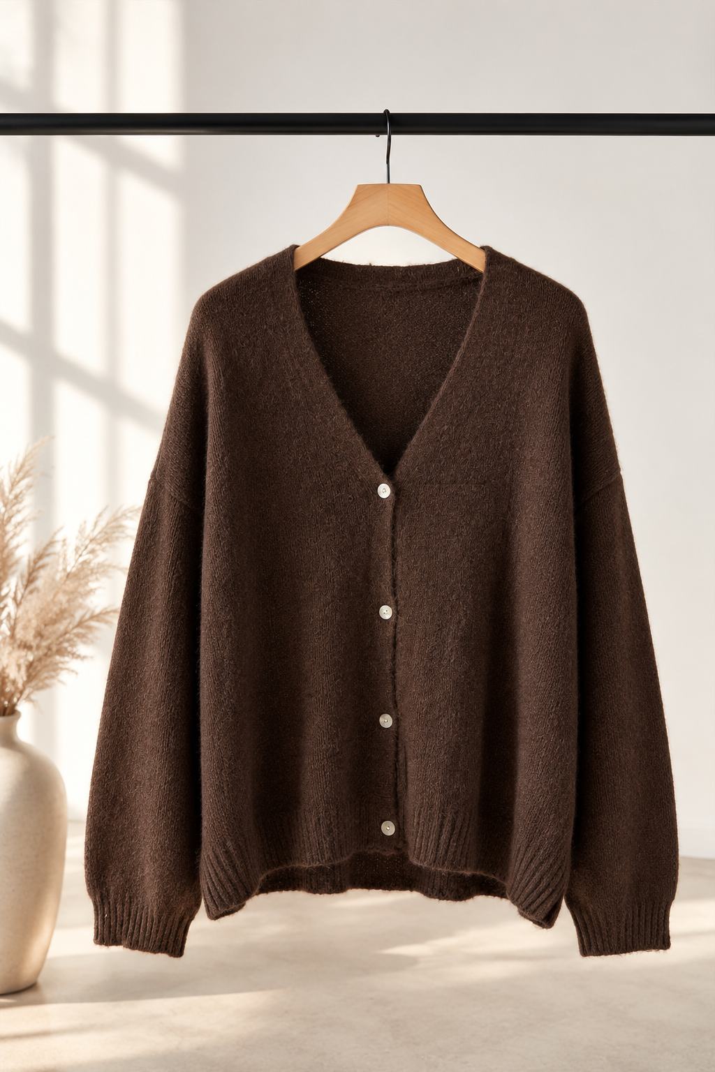 Agnetha – Oversize Alpaka Strickjacke | Made in Italya Cardigan  34-44