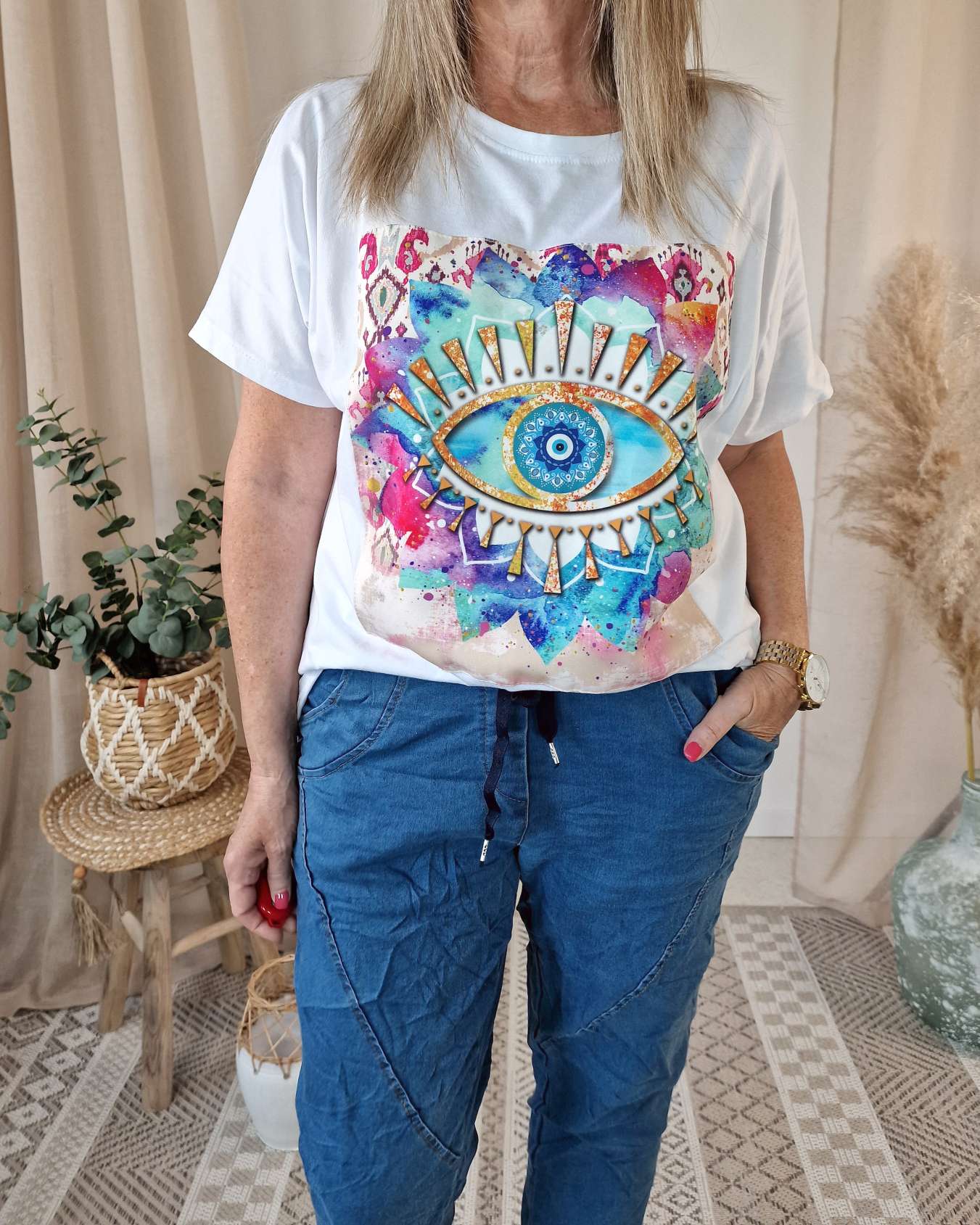 BASIC T-SHIRT MYSTIC  PINK Trend Made in Italy  36 - 42 Kurzarm Shirt