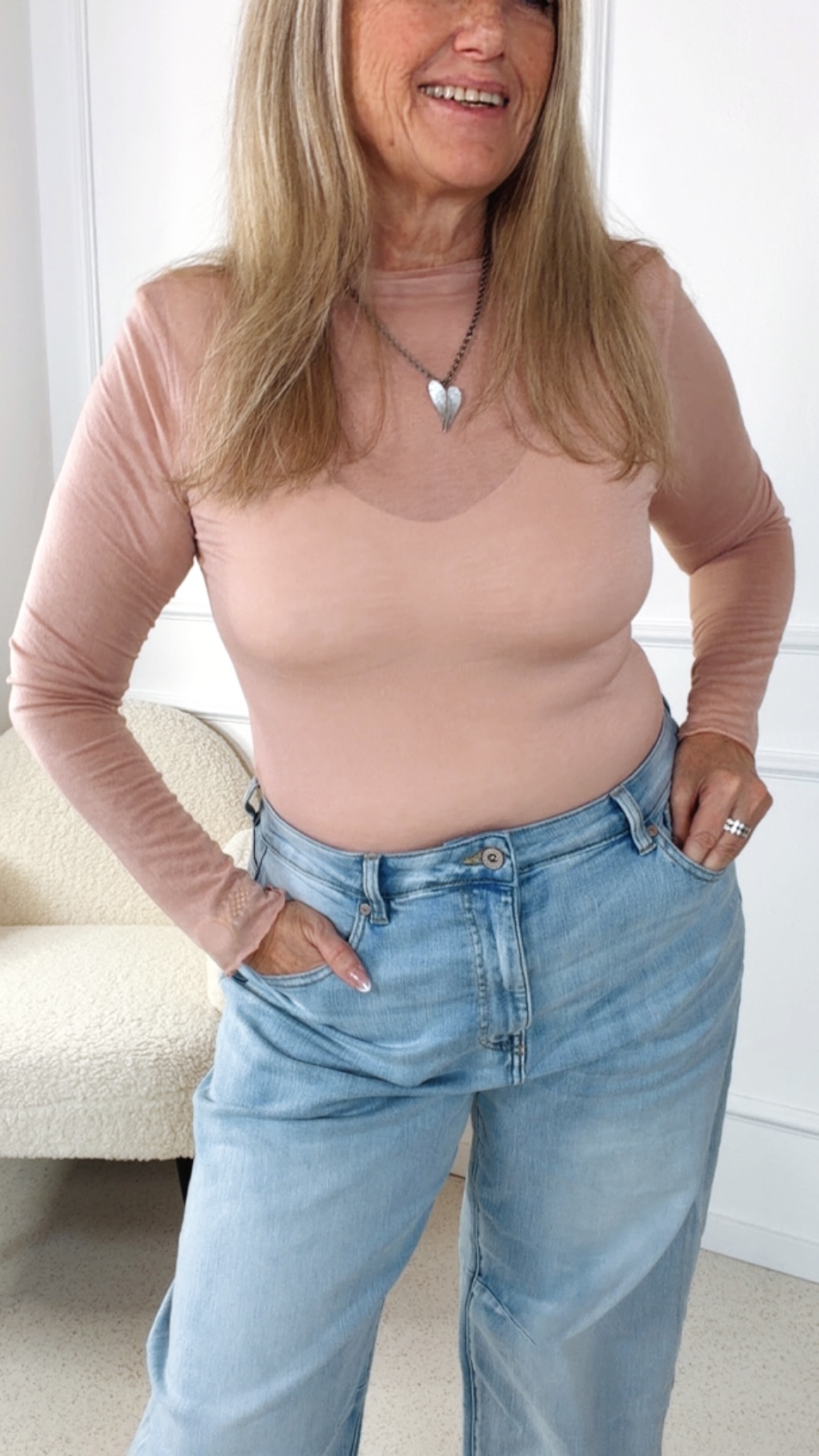 CASHMERE LONGSLEEVE BRIDGET UNI 34-40/42 Made in Italy