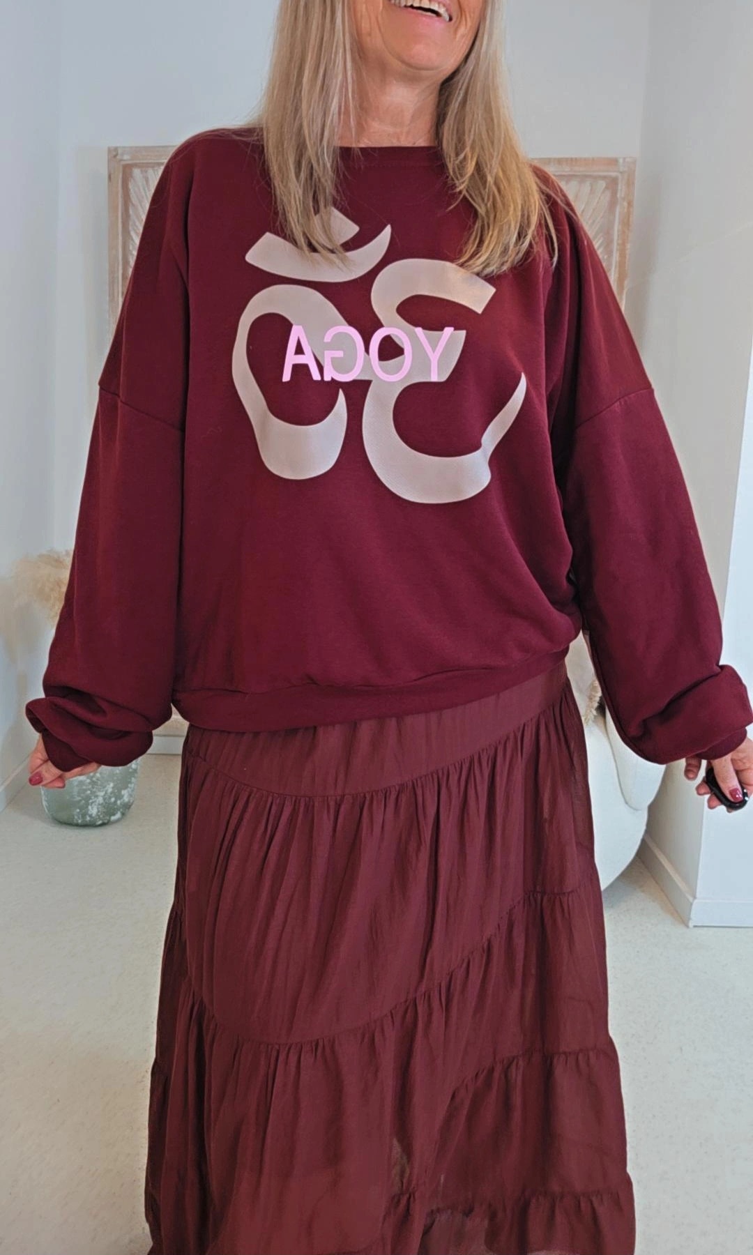 OVERSIZE SWEATER YOGA UND BALANCE Made in Italy 34-42 Sweater Sweatshirt