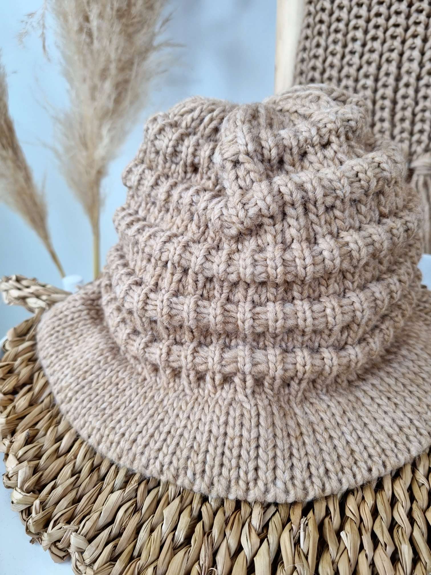 EDLER FISCHERHUT BELLADONNA CAMEL Strick Hut Mütze Made in Italy EDLER FISCHERHUT BELLADONNA CAMEL Strick Hut Mütze Made in Italy