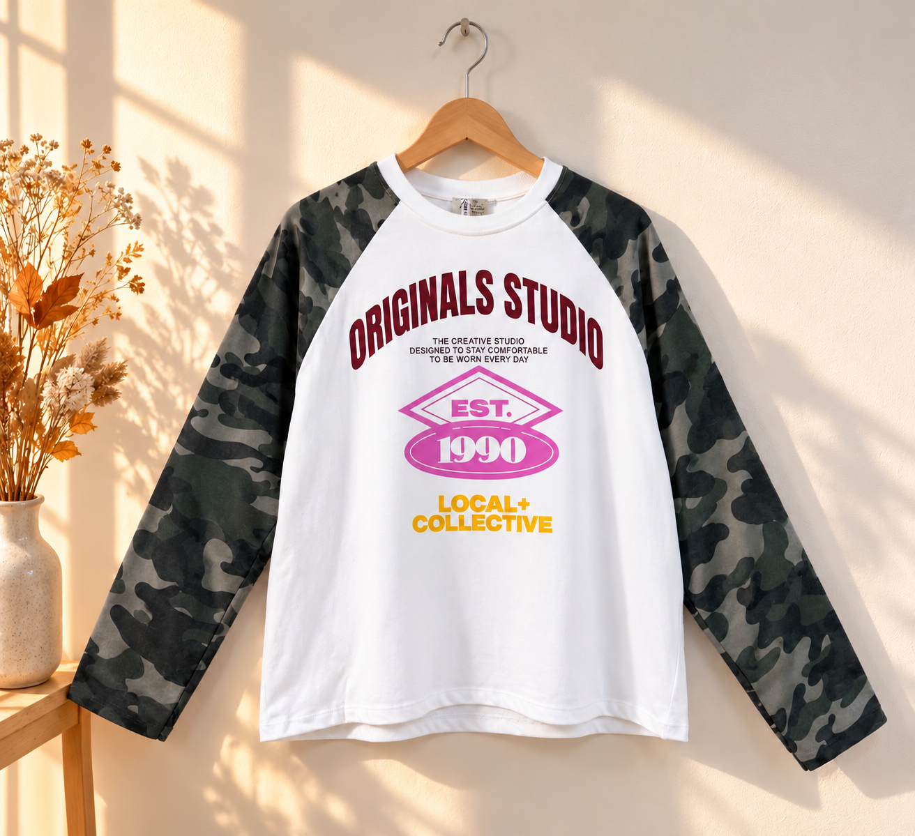 Langarmshirt Statement-Shirt ORIGINALS STUDIO I LS0161 I Made in Italy 34-40/42 Longsleeve