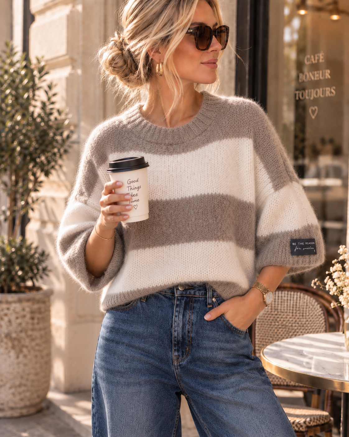 Kuschelpullover SP0082 – Made in Italy Gr. 34-42 Strick Pullover
