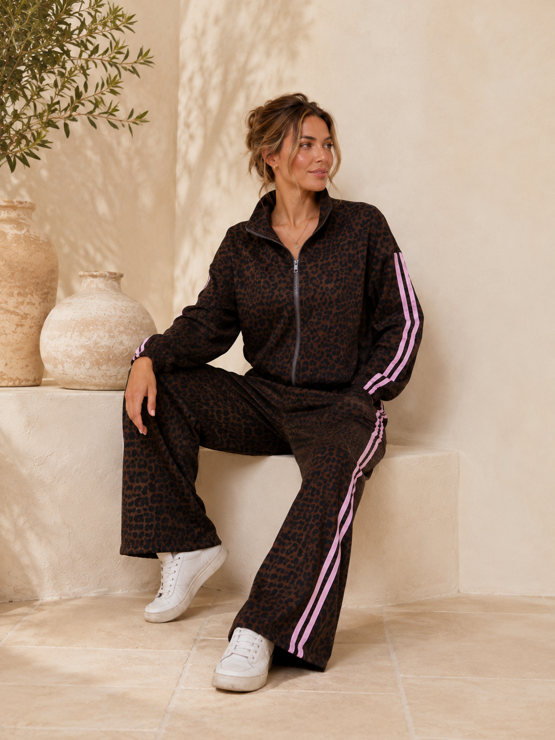 Set Ayla Leo Sweatshirt und Sweathose Made in Italy 34-44 Jogginganzug
