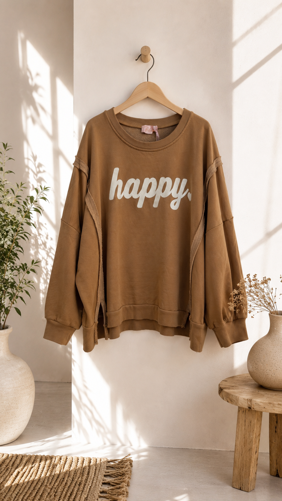 Sweatshirt Nives – Happy Vibes im lässigen Oversize-Look Made in Italy 34-48