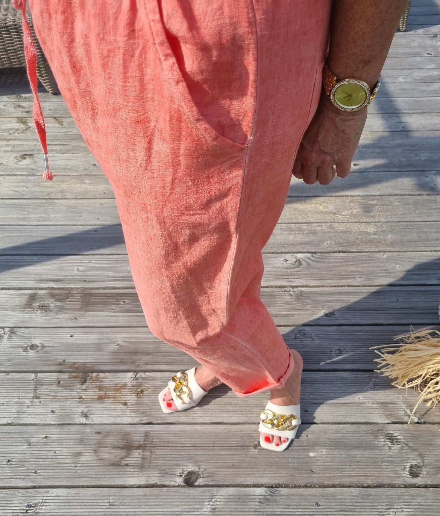 LINEN JOGPANT ANCONA KORALLE Leinen Hose PANT 34-42 Made in Italy Sommerhose LINEN JOGPANT ANCONA KORALLE Leinen Hose PANT 34-42 Made in Italy Sommerhose