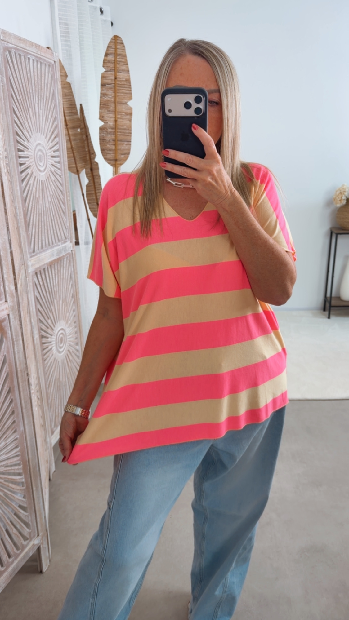 Streifenshirt „Caorle“ – Made in Italy 🇮🇹 | Stripes | Blockstreifen | Größe ca. 34–44 🌸