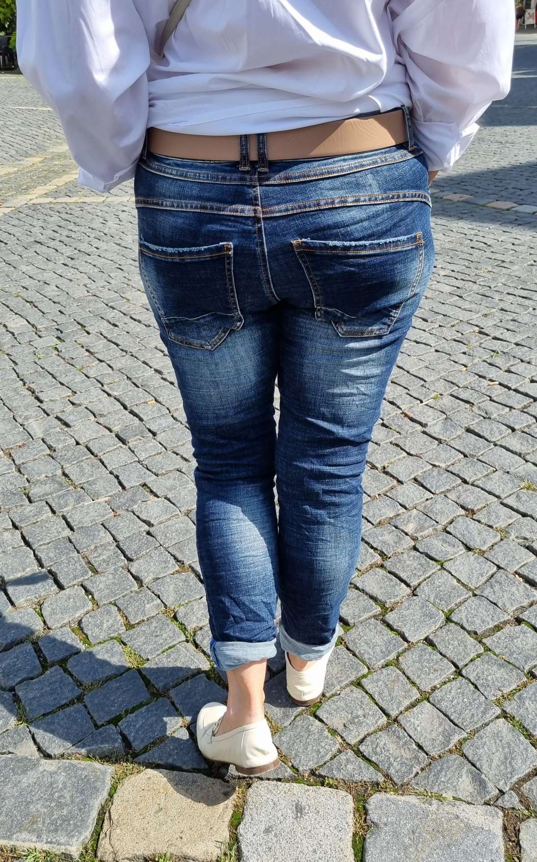 DESTROYED JEANS MARLIE - VARIANTENARTIKEL Basic Denim Hose Skinny Dark Blue Washed out Jogpant DESTROYED JEANS MARLIE - VARIANTENARTIKEL Basic Denim Hose Skinny Dark Blue Washed out Jogpant