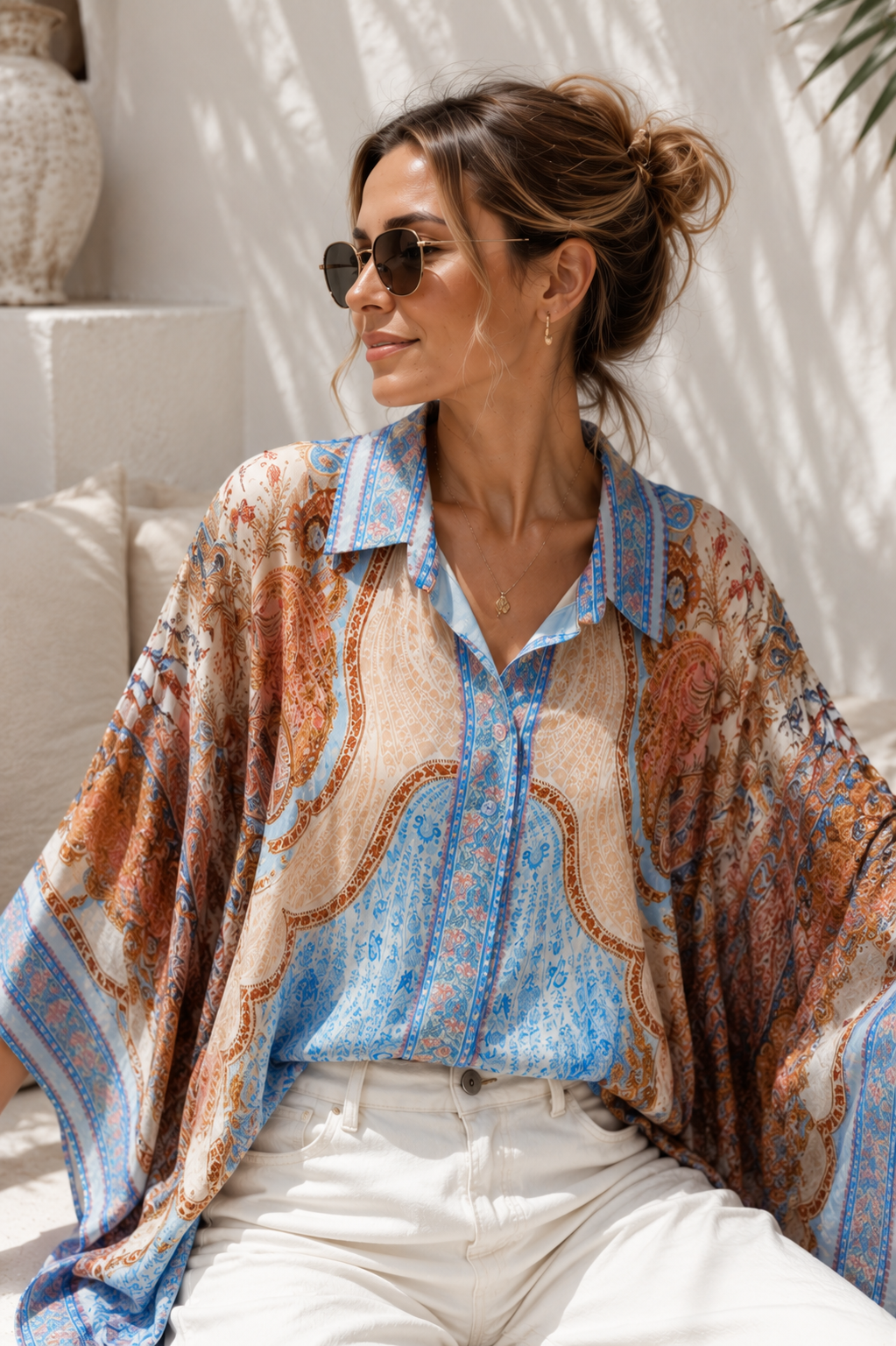 Silky Signature Bluse „Aurelia“ Made in Italy Gr. 34-44/46 Premium Kollektion