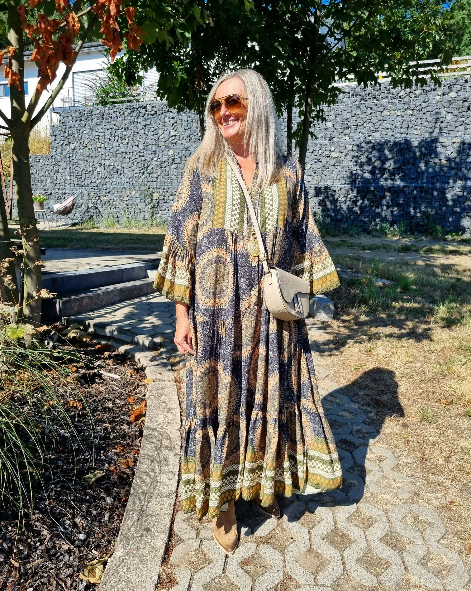 MAXI TUNIKA DRESS MICAELA BLACK KHAKI 34-42 Made in Italy langes Kleid Hängerchen Tunikakleid MAXI TUNIKA DRESS MICAELA BLACK KHAKI 34-42 Made in Italy langes Kleid Hängerchen Tunikakleid