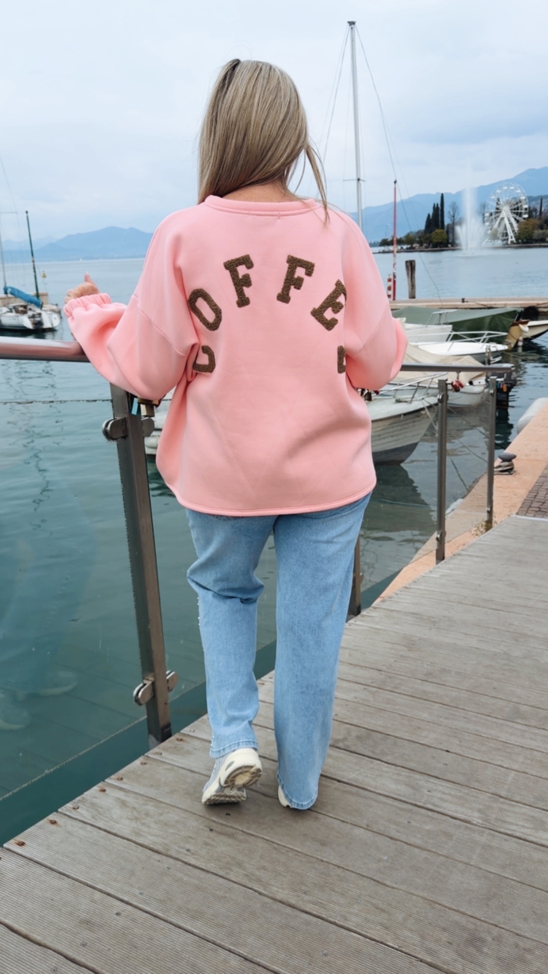 STATEMENT SWEATER COFFEE  Made in Italy 34-42