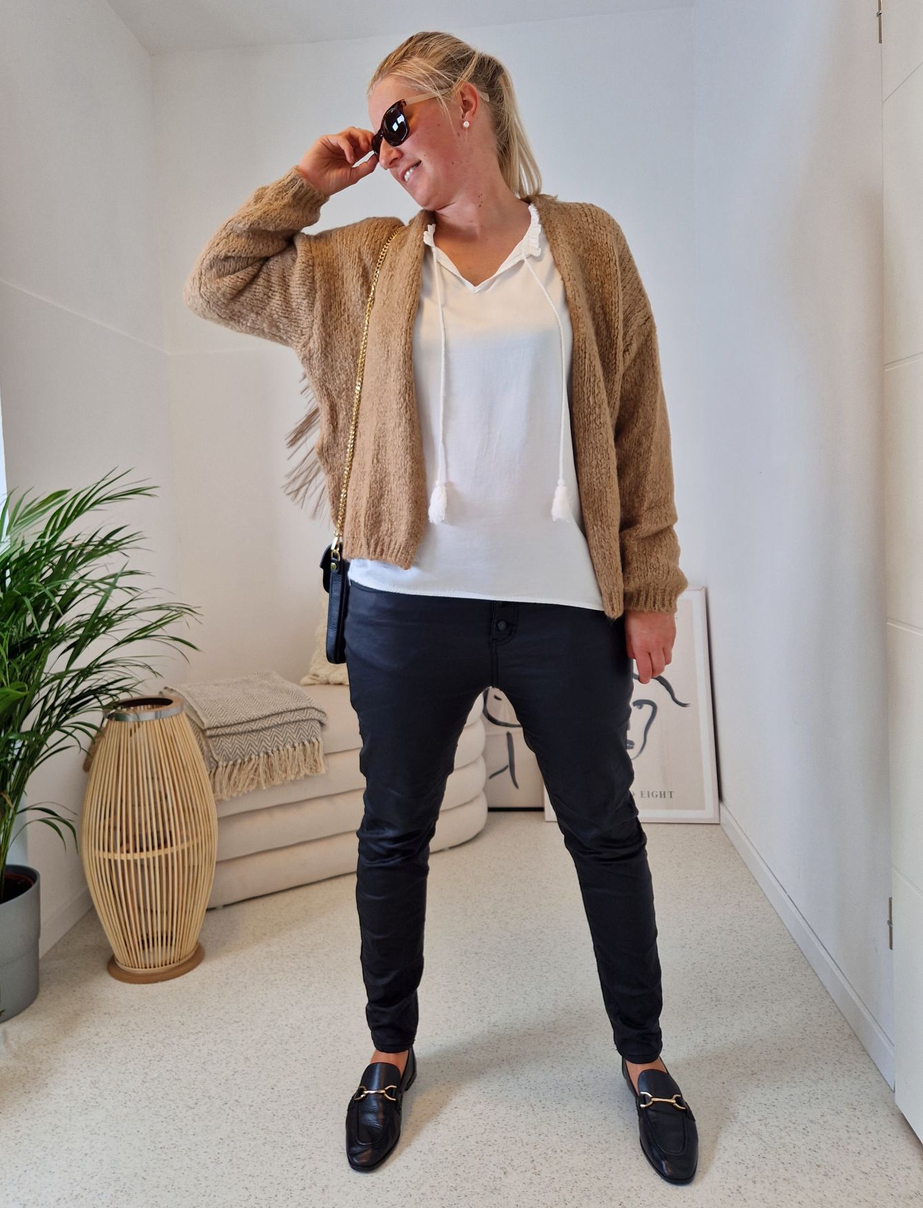 KNIT CARDIGAN MILLY CAMEL 34-42 Made in Italy kurze Strickjacke KNIT CARDIGAN MILLY CAMEL 34-42 Made in Italy kurze Strickjacke
