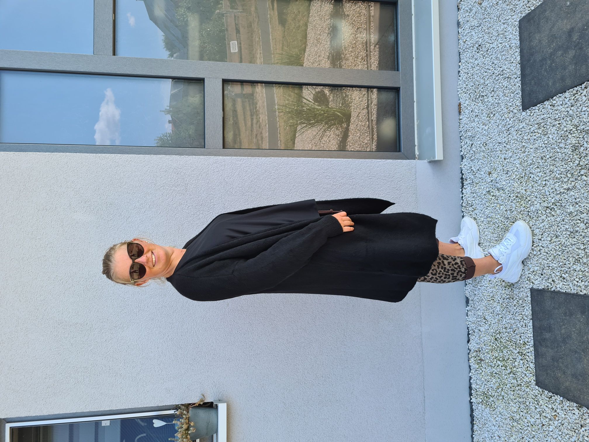 EDLER KNIT CARDIGAN TEODORA SCHWARZ Strick Jacke Mantel 34-42 Made in Italy EDLER KNIT CARDIGAN TEODORA SCHWARZ Strick Jacke Mantel 34-42 Made in Italy