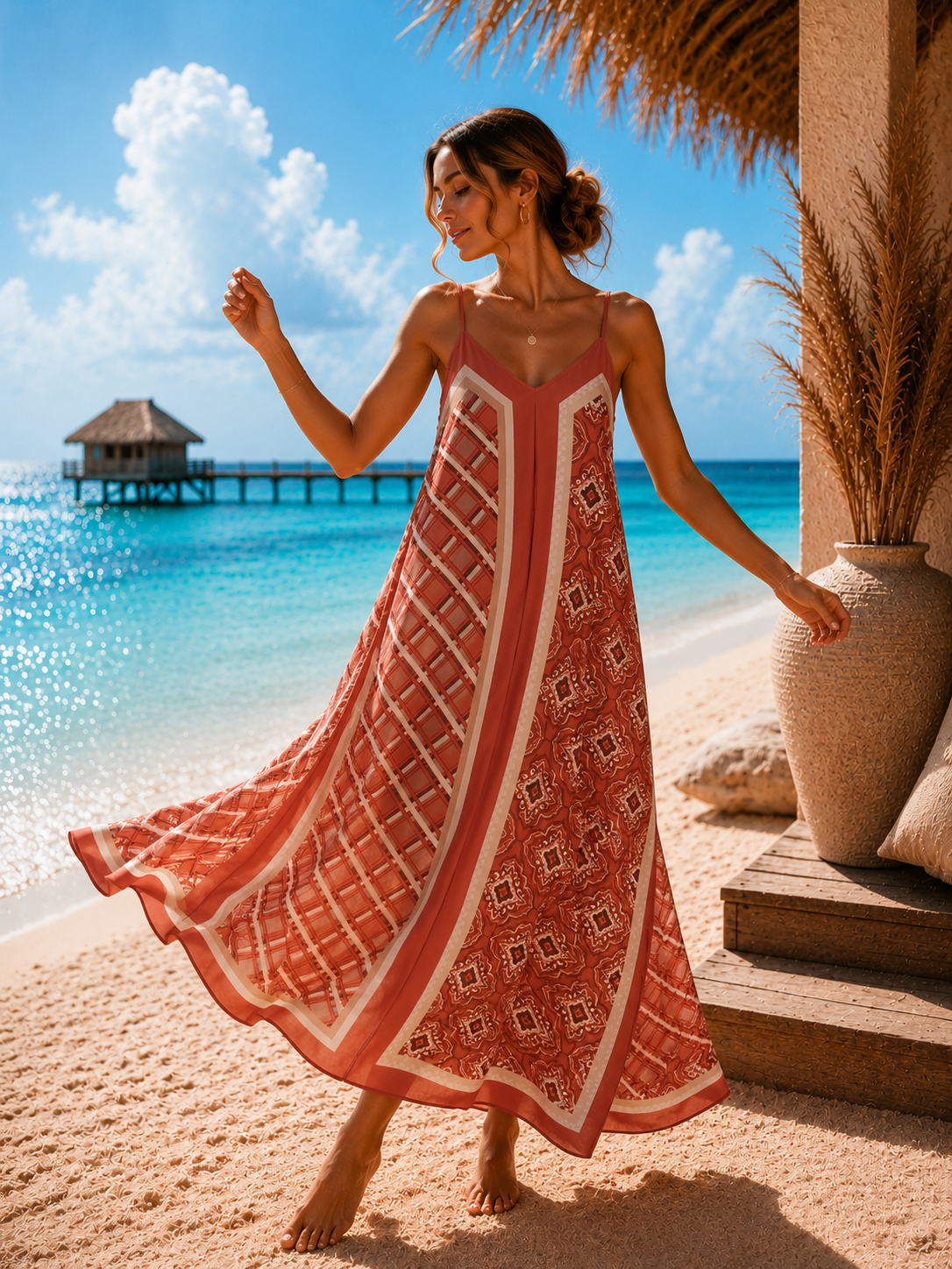 Maxikleid Cordelia Seide mit raffiniertem Wendedesign Made in Italy 34-40/42