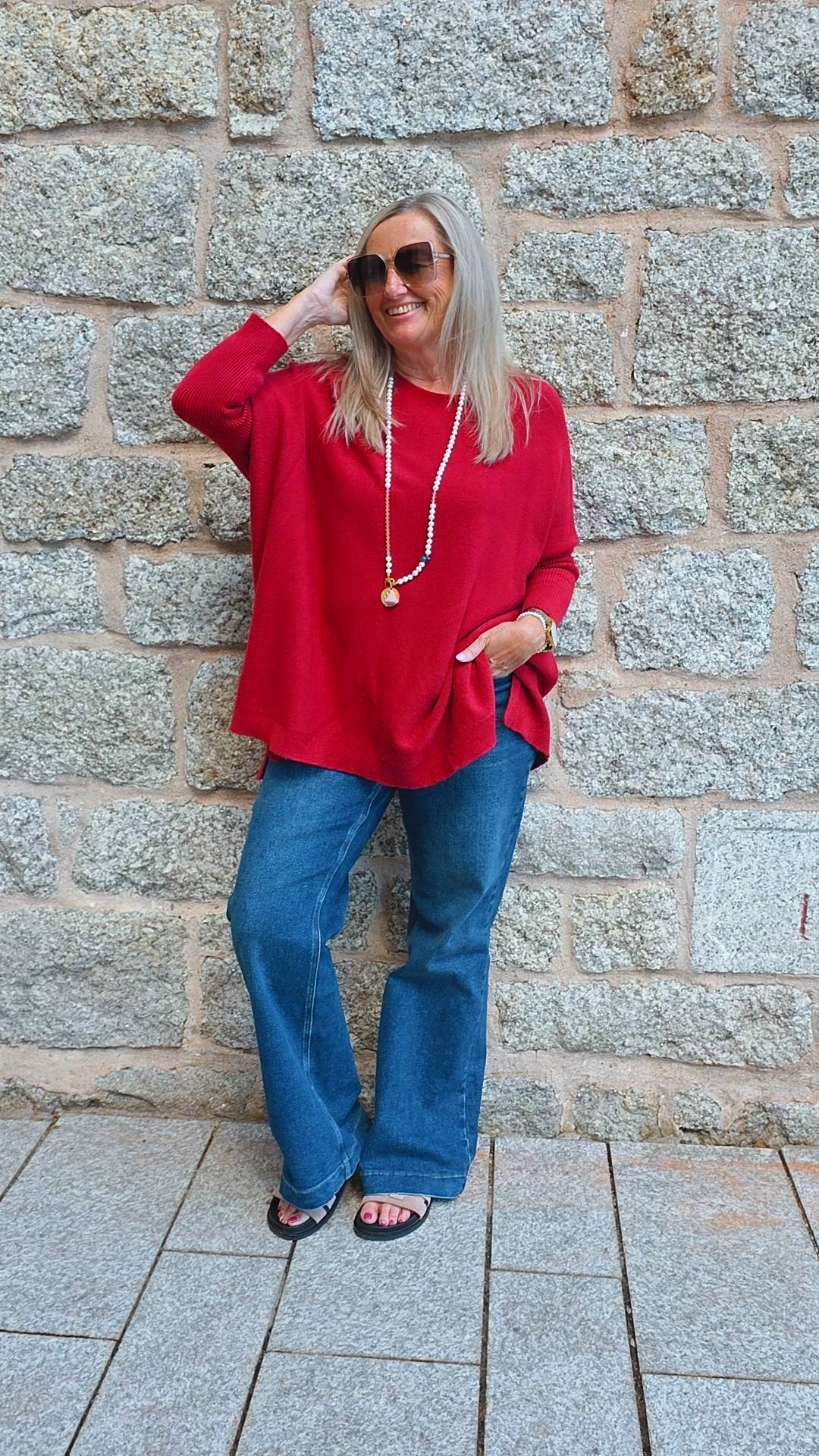 OVERSIZE KNIT SWEATER SIGRID Made in Italy 34-48/50 Strick Pullover
