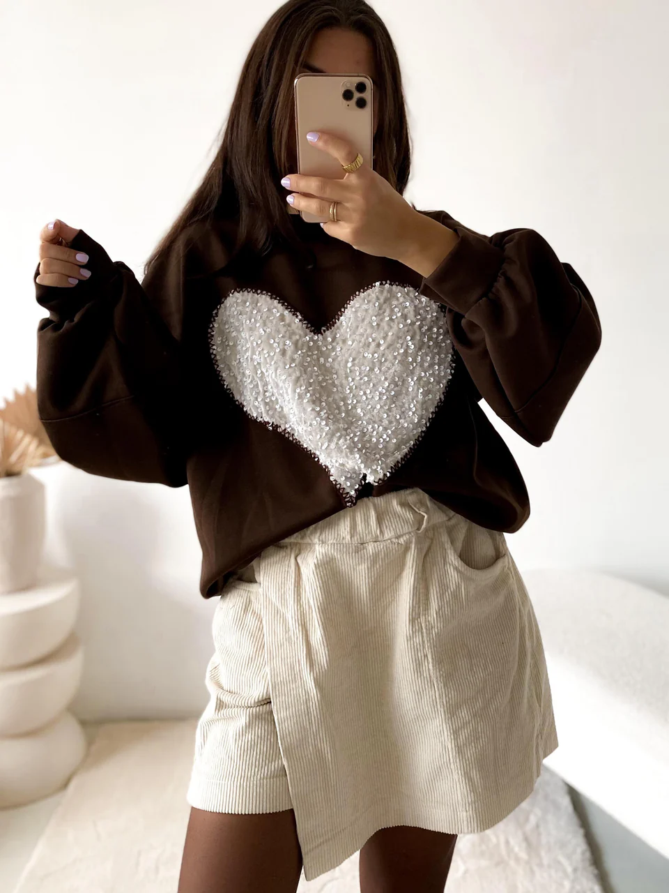 BASIC GLITZER SWEATER ALMA HERZ 34 -44 Made in Italy