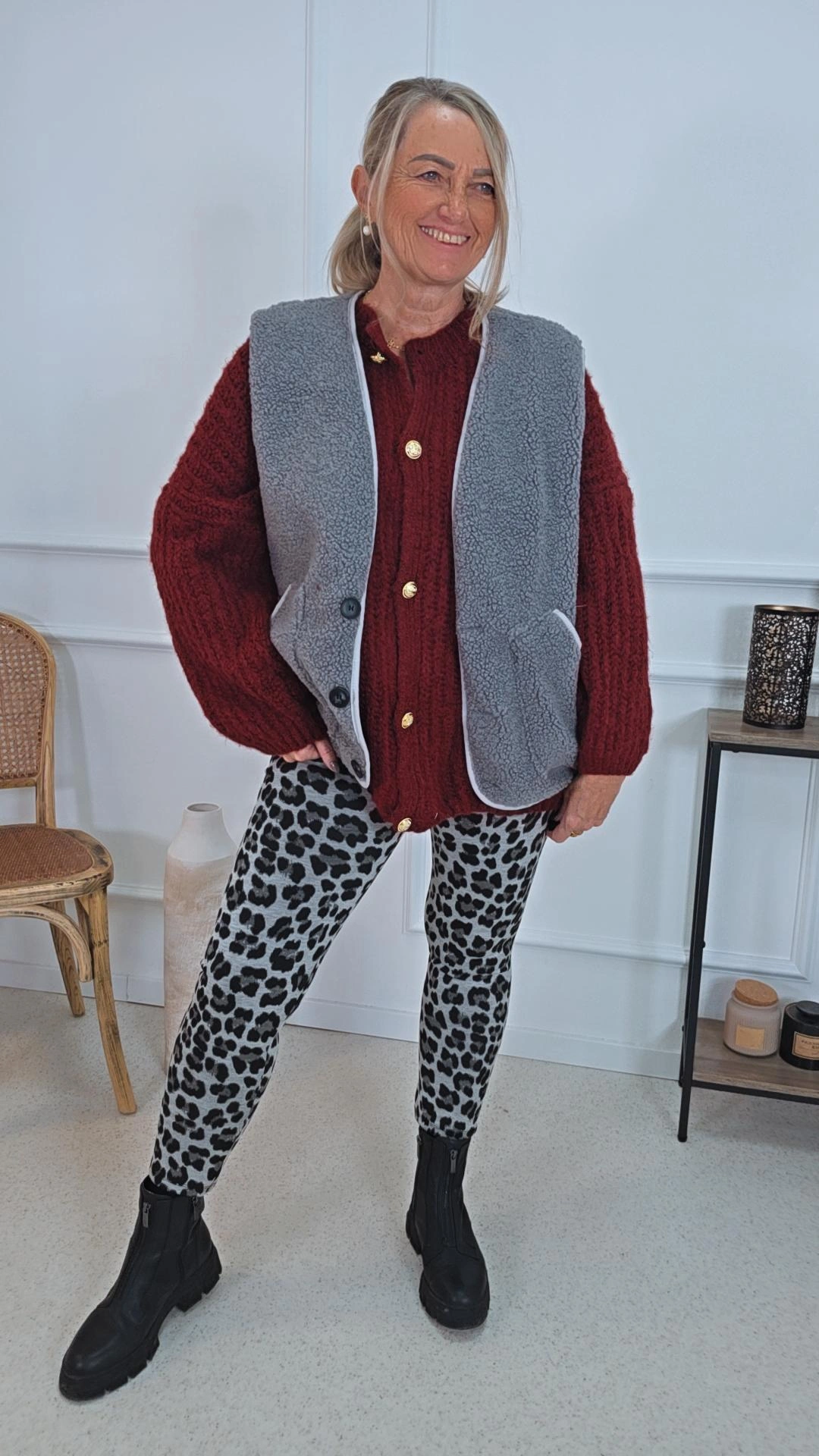 TRENDIGE TEDDY WESTE WOLMAR Made in Italy 36 - 42