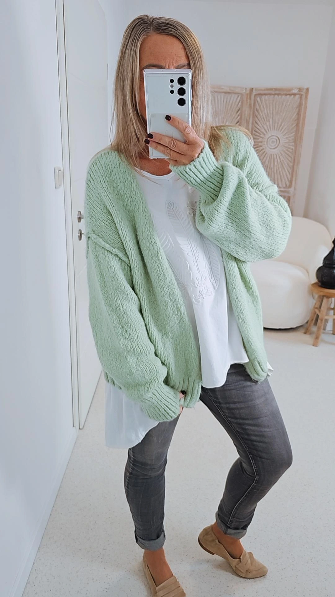 KNIT CARDIGAN NELA 34-42 Made in Italy kurze Strick Jacke Oversize