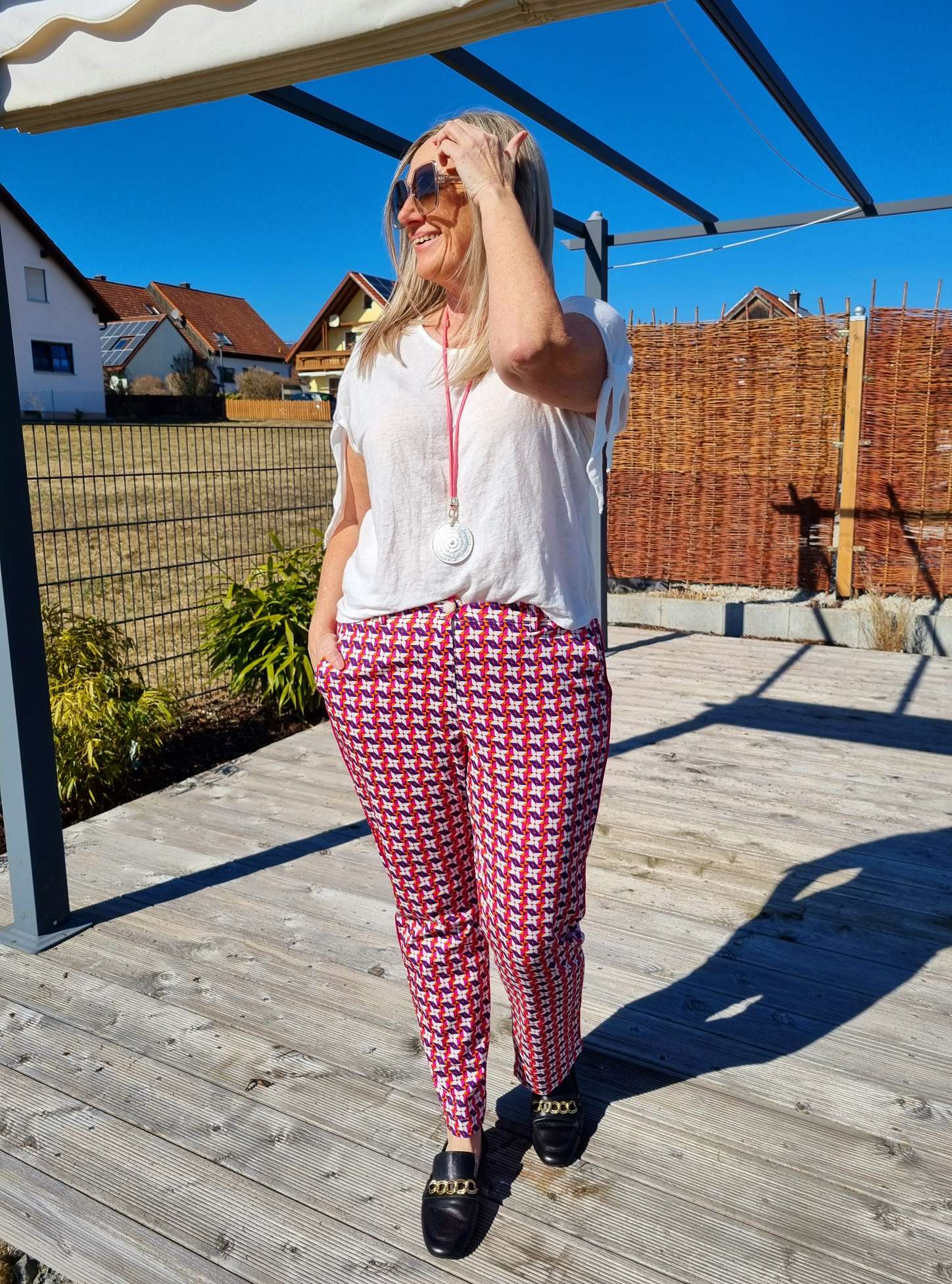BASIC PANT VIVIAN PINK - Made in Italy dünne Sommer Hose Jogpant Variantenartikel BASIC PANT VIVIAN PINK - Made in Italy dünne Sommer Hose Jogpant Variantenartikel