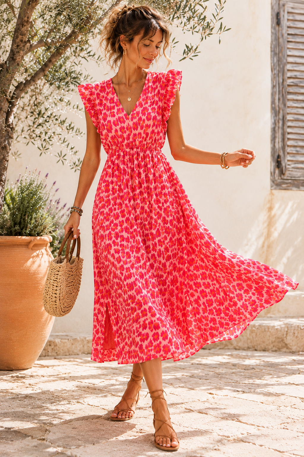 Kleid Arusha – Musselinkleid mit Boho-Charme  – Made in Italy |  tragbar bis Größe 42/44