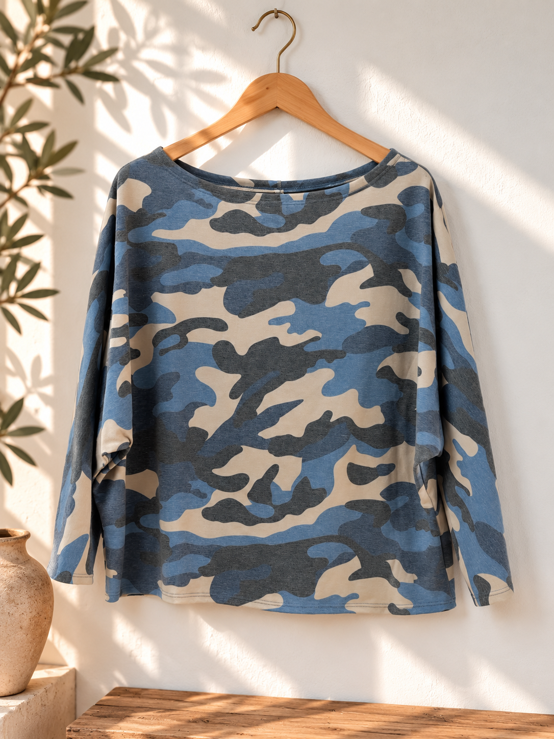 LONGSLEEVE CAMOUFLAGE Made in Italy Gr. 36 - 46 LS0108 Sweater